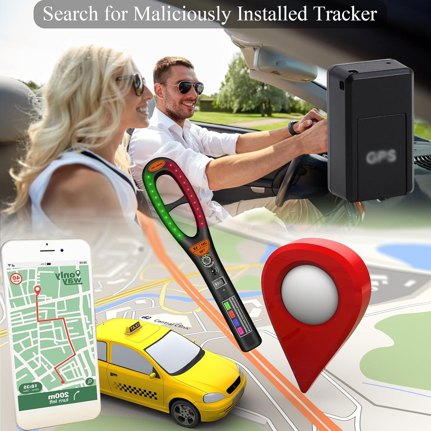 Camera Detectors, Listening Device Scanner Comprehensive Detection for Cameras, Magnetic & Bug Devices for Car, Hotel, Meeting, Travel