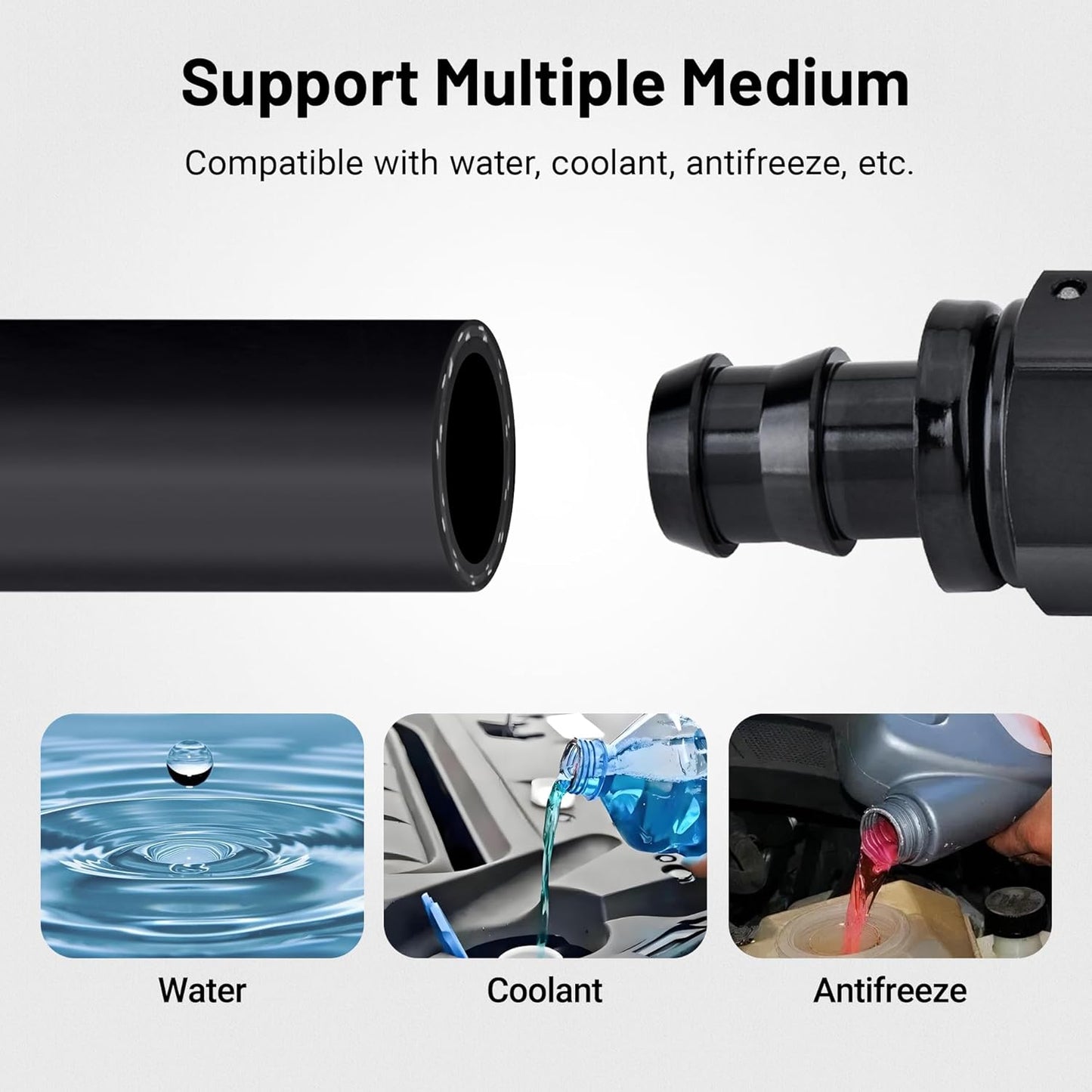 EVIL ENERGY 5/16" Heater Hose Coolant Radiator Straight 100PSI SAE 20R3 20FT Black