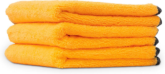 Chemical Guys ‎MIC_507_03 Automotive Microfiber Drying Chamois, Gold, 3 Pack, 24" x 16"