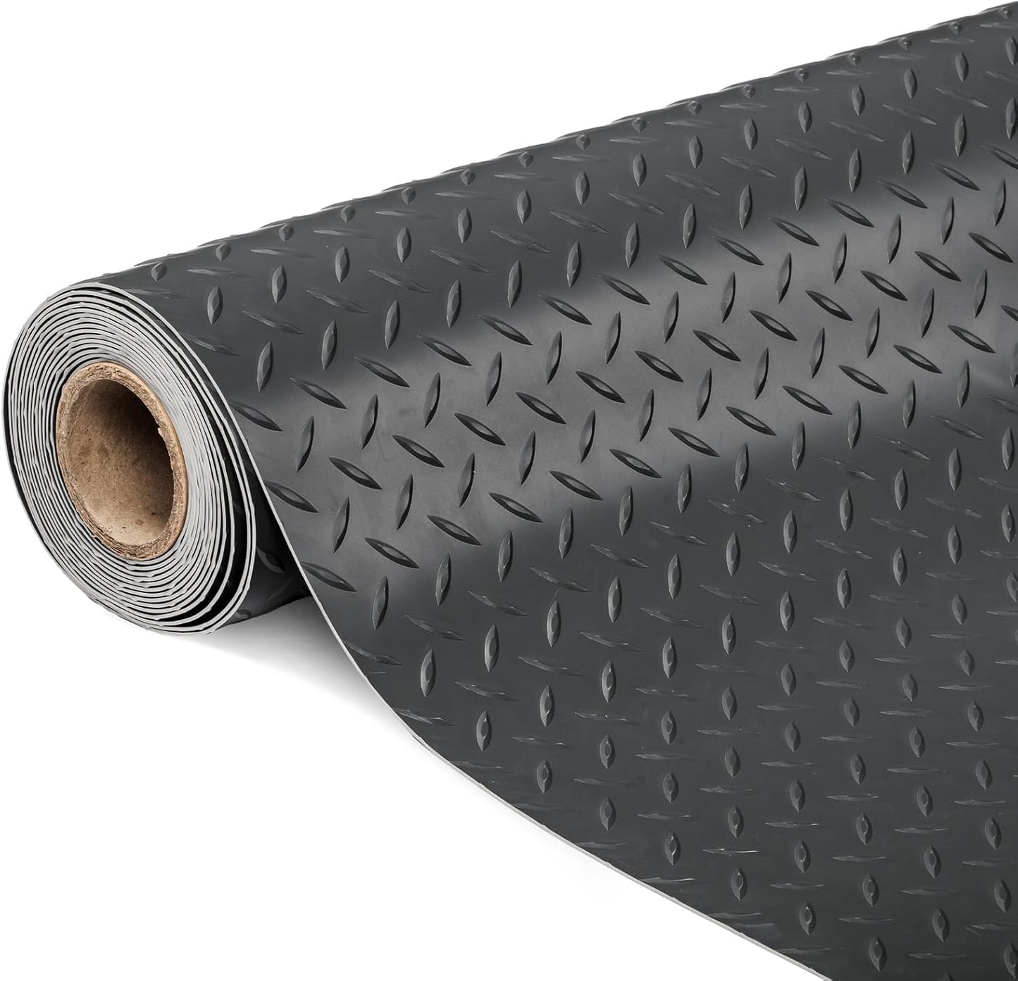 Bonnlo 5x10 FT Garage Floor Mat for Under Car,Thickened PVC Roll Floor mats，Waterproof Non Slip Parking Mat,Black