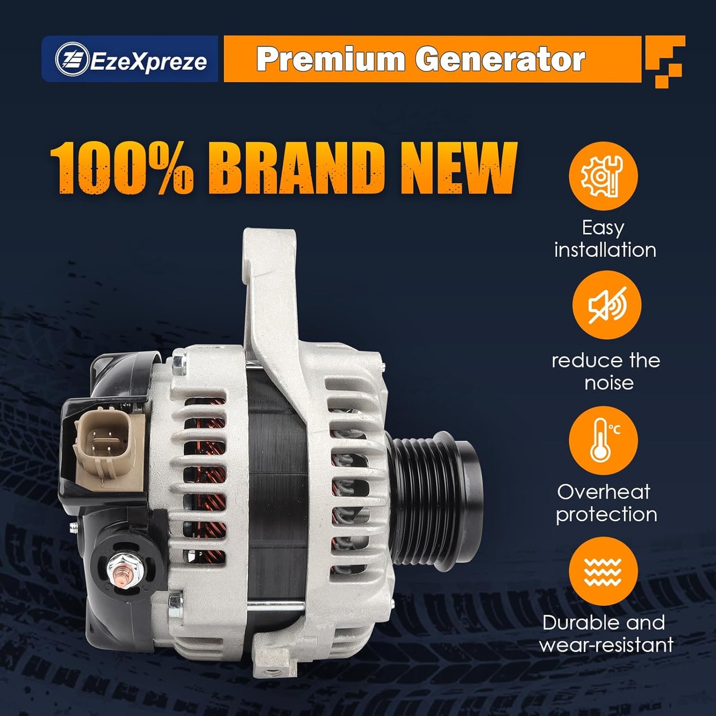 Ezexpreze Alternator 2.5 2.5L Replacement Compatible with 2012 2013 2014 2015 Toyota Camry, 2009-2012 RAV-4, 2011-2016 Scion tC OE#27060-0V010-84,11402,104210-2270,210-0722,9664219-227