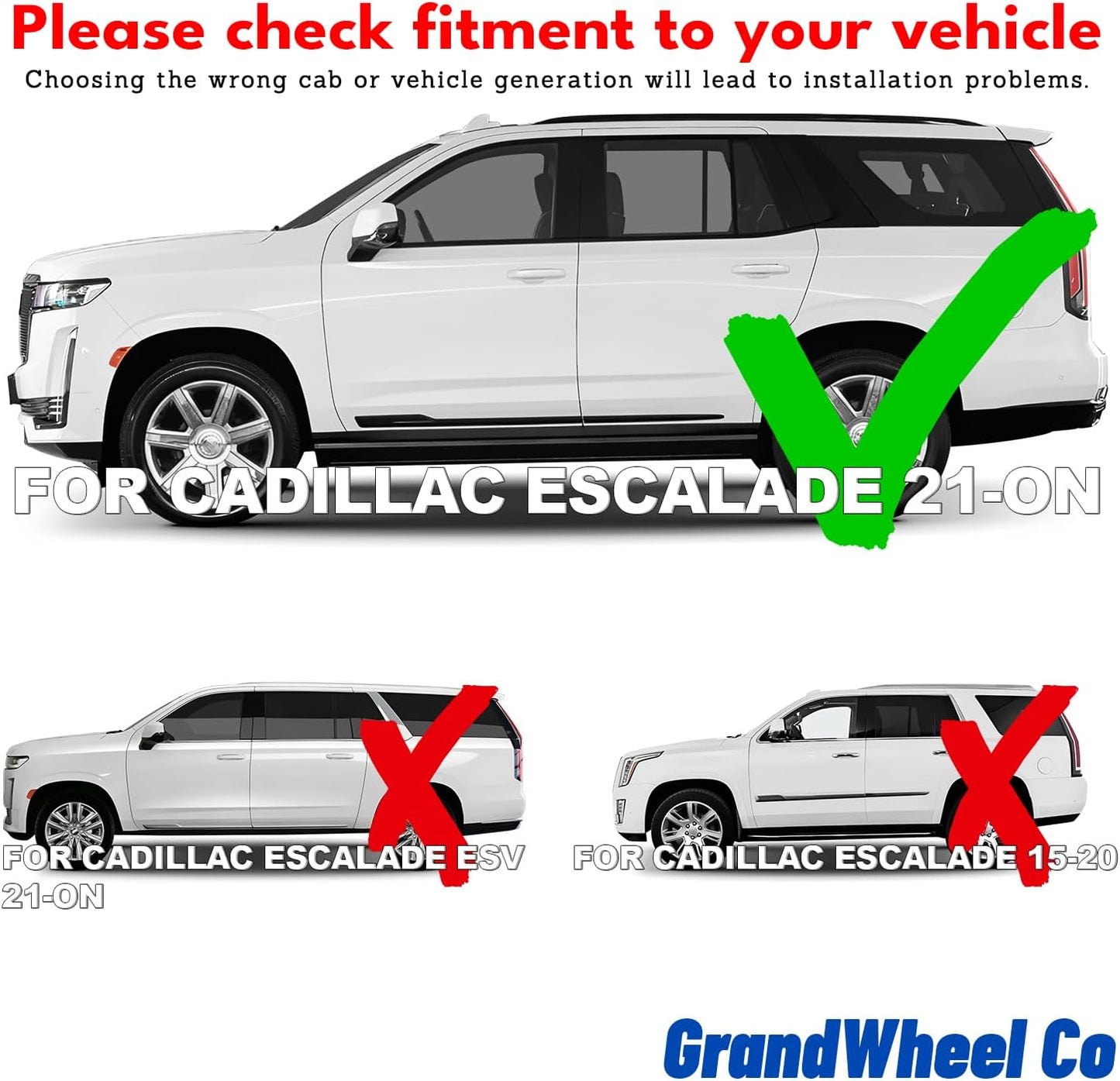 Window Deflectors Smoke Tinted in-Channel Side Window Vent Visor Deflectors Rain Guards Compatible with Escalade 2021-2025 - 4pcs. GW0275