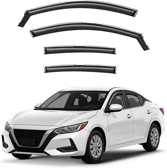 Window Deflectors Smoke Tinted in-Channel Side Window Vent Visor Deflectors Rain Guards Compatible with Nissan Sentra 2020-2025 - 4 pcs. GW0956