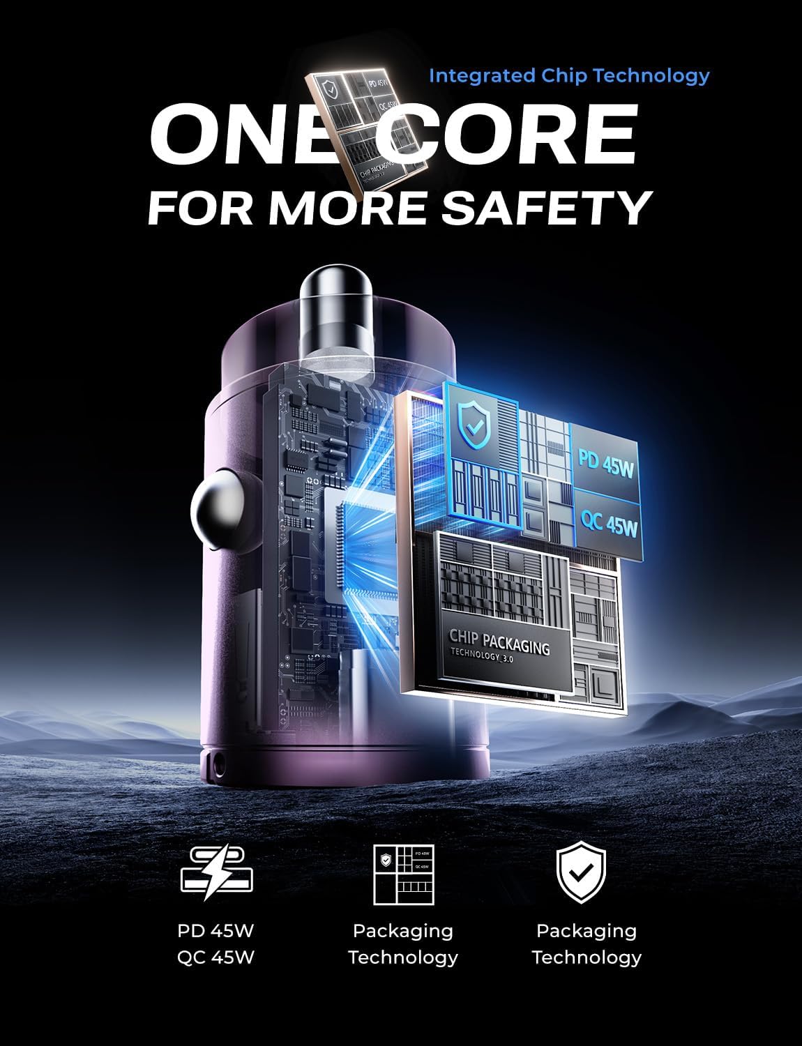 AINOPE 90W Super Fast Car Charger, Invisible USB C 45W Car Charger Fast Charging Type C, [Mini&Metal] Cigarette Lighter USB Adapter Fits Samsung Galaxy S25 Ultra S24 iPhone 16 15 Pro Max Piexl, Purple