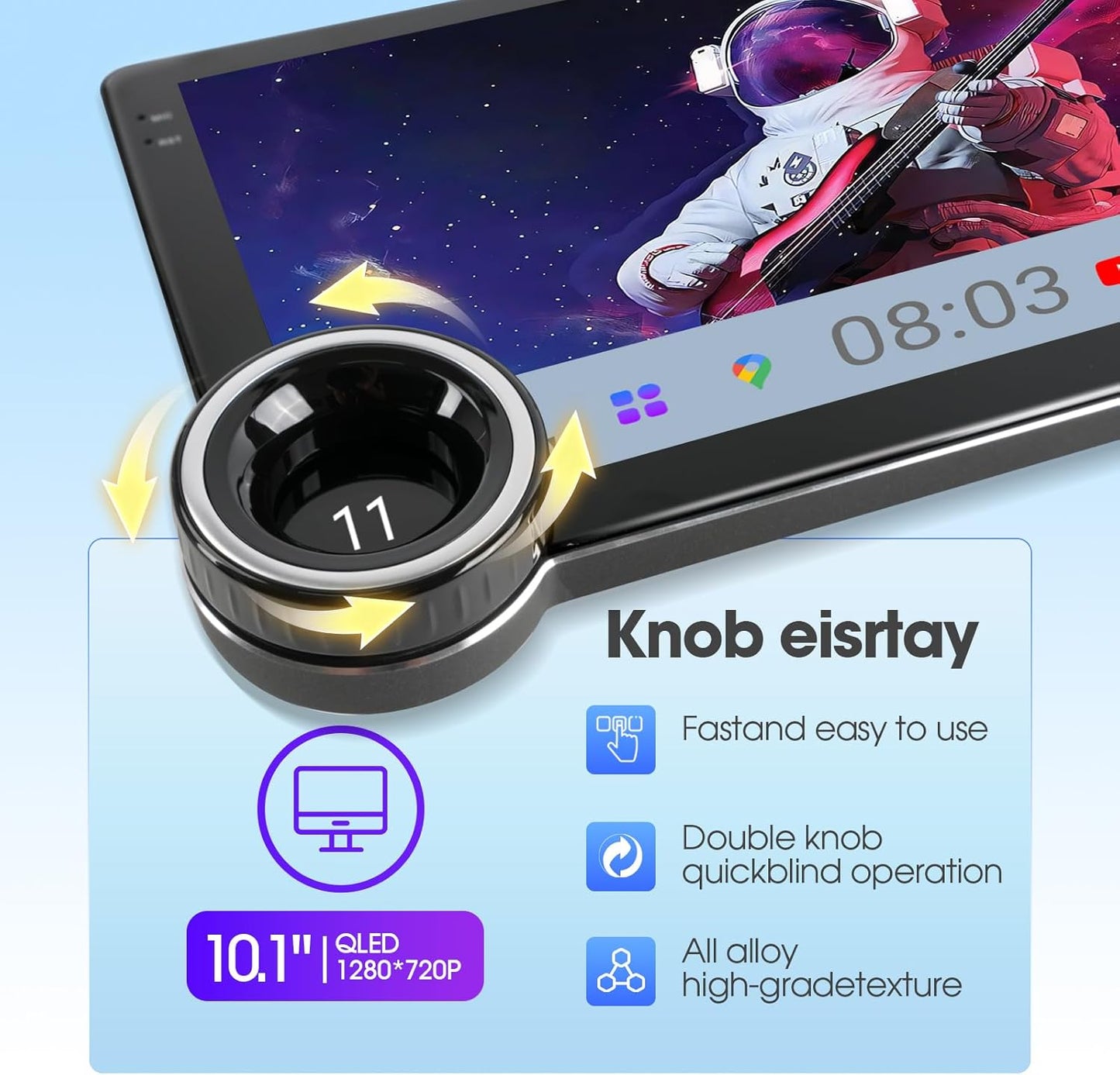 10.1" Wireless CarPlay & Android Auto Car Stereo - 2GB RAM 64GB ROM, DSP Sound, 1080P Backup Camera, Bluetooth 5.0, HD Touchscreen Media Receiver