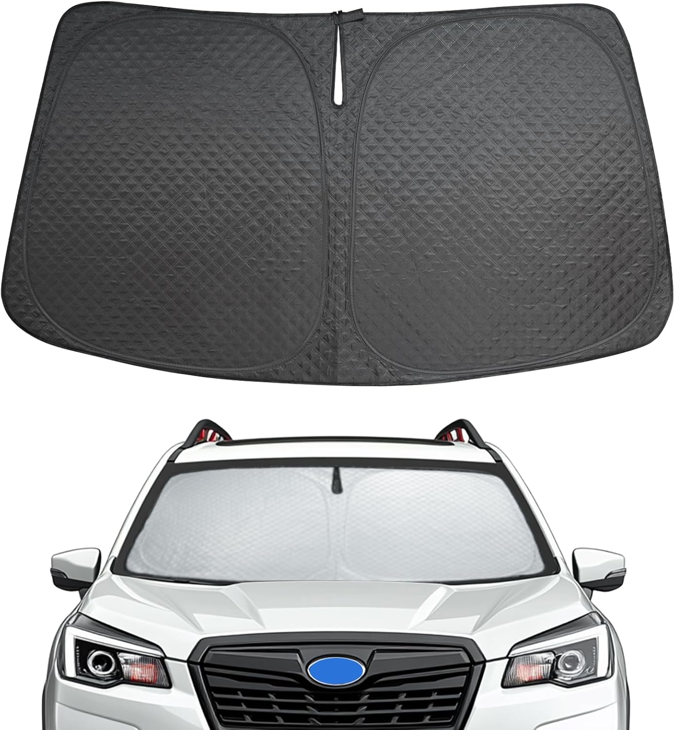 Car Windshield Sun Shade 5 Layers Thick for Subaru Forester SUV 2019-2024 2025 - Front Window Sunshade Sun Visor Accessories - Protector Vehicle Reflect UV Sun and Heat