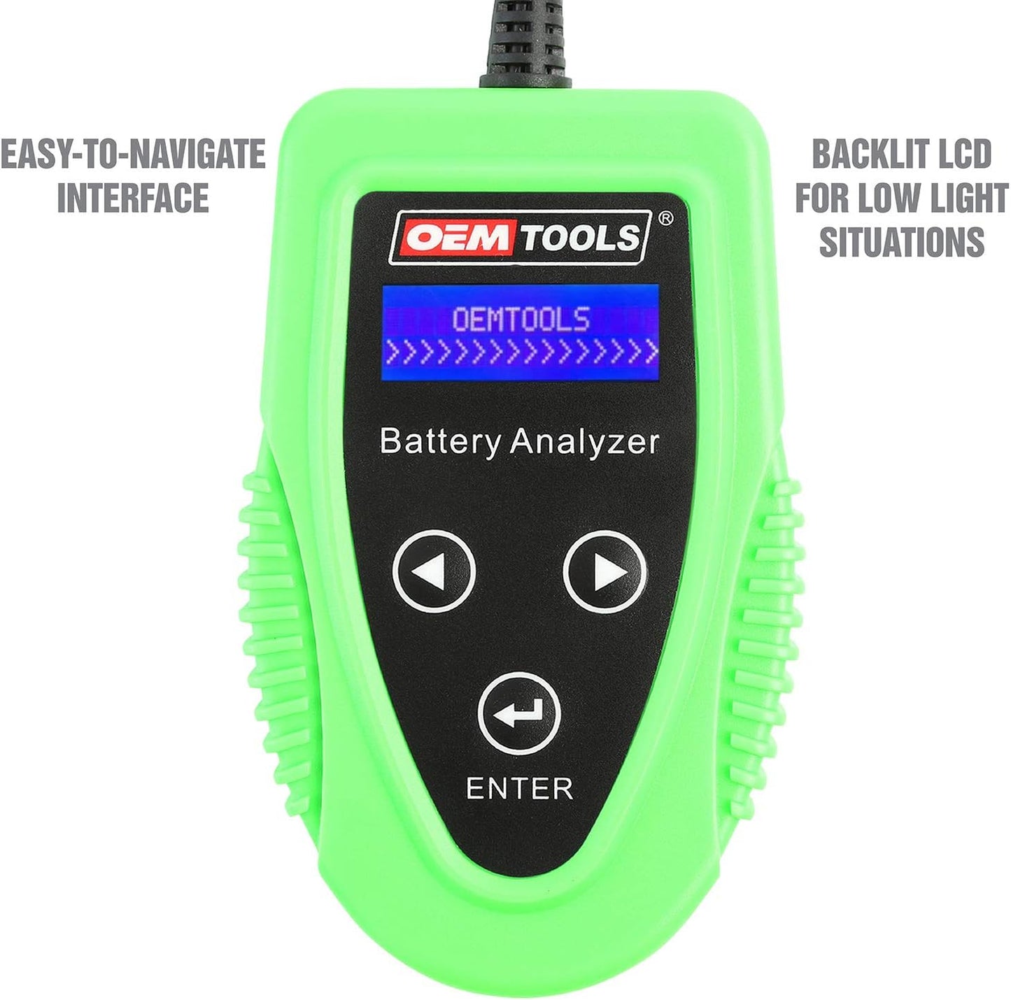 OEMTOOLS 24359 Digital Car Battery Tester, 12V Battery Diagnostic Tool, 200-1200 CCA Load Capacity, Charging, Cranking, and Starter Tester for Truck, Boat, RV, Golf Cart, and More