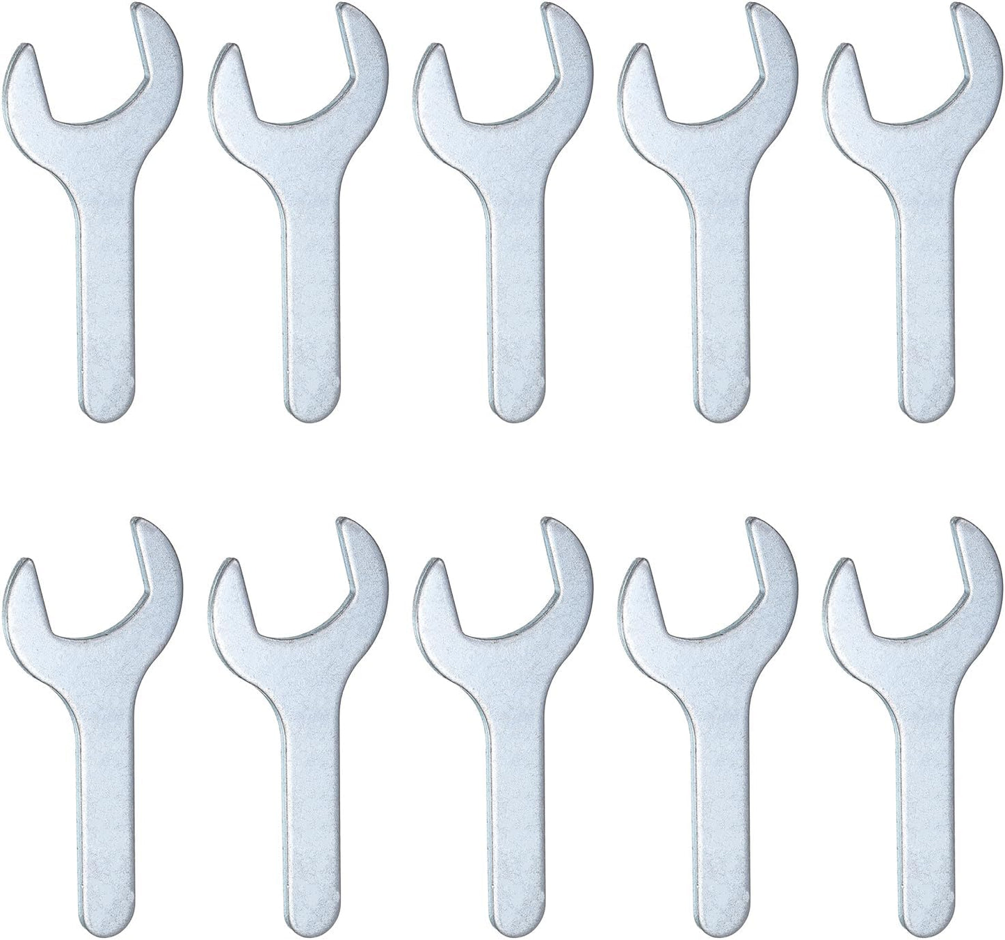 HARFINGTON 10pcs Small Wrench Open End Wrench 26x100x2.8mm Metric U-Shaped Single Open Ended Spanner Super Thin Small Flat Head Galvanizing Wrench for Automotive Repair Furniture Assembly