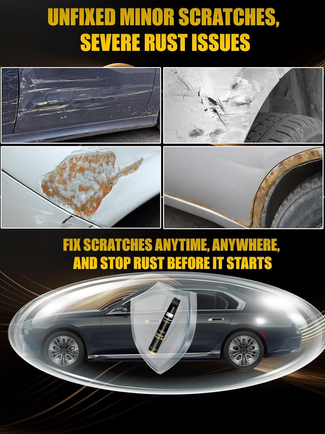 (LY9C) Ibis White Touch Up Paint Compatible with Audi, Exact Match Car Paint Pen Automotive Scratch Repair Remover Kit Quick & Easy Solution for Vehicle Chips and Nicks