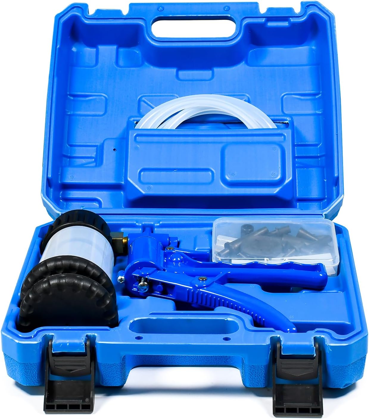 Hand Vacuum Pump Brake Bleeder kit One Person, Brake Clutch Bleeding Tune-up Kit for Brake Bleeding and Automotive Tester Blue