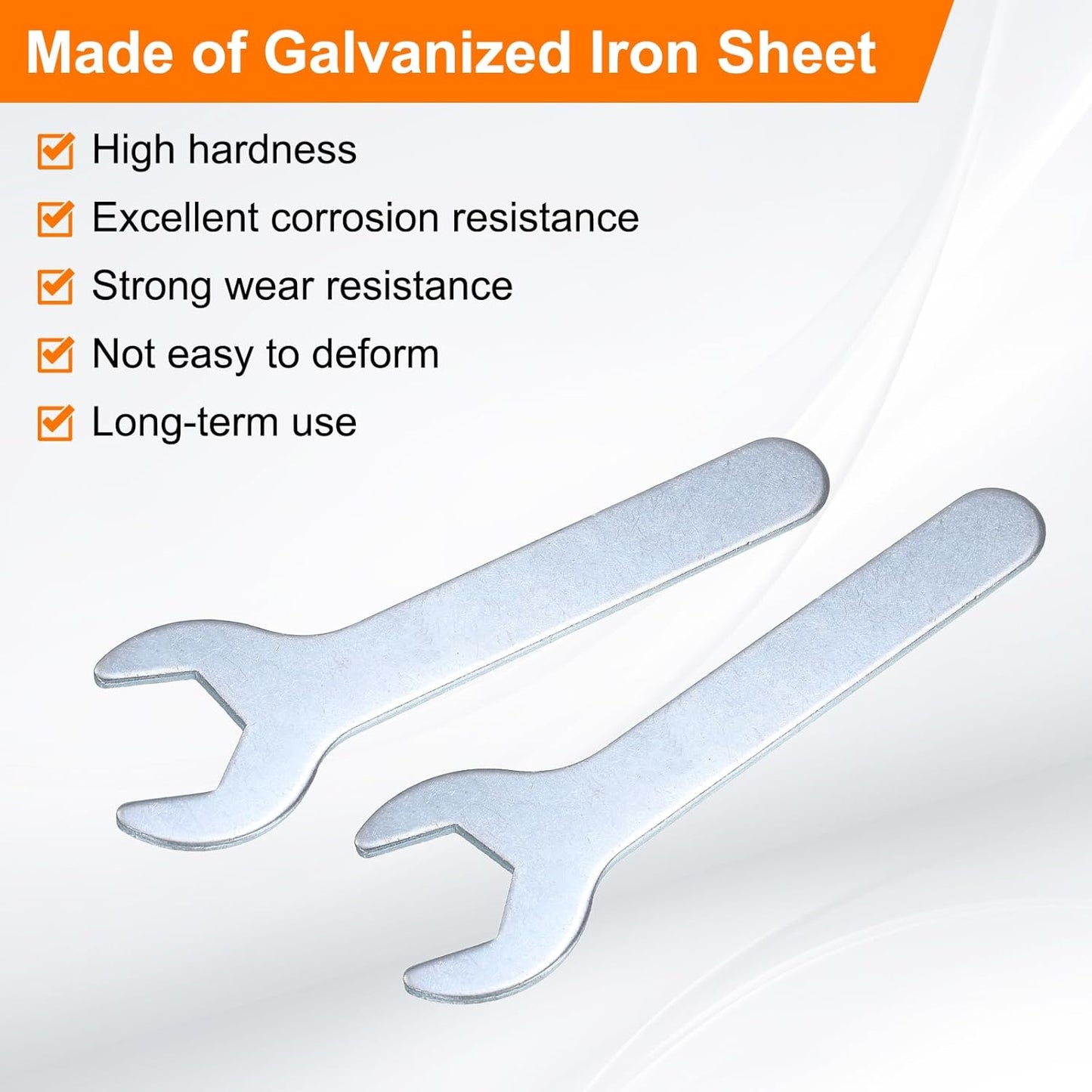 HARFINGTON 10pcs Small Wrench 20x126x2.8mm Metric U-Shaped Single Open Ended Spanner Super Thin Flat Head Galvanizing Wrench for Automotive Repair Furniture Assembly