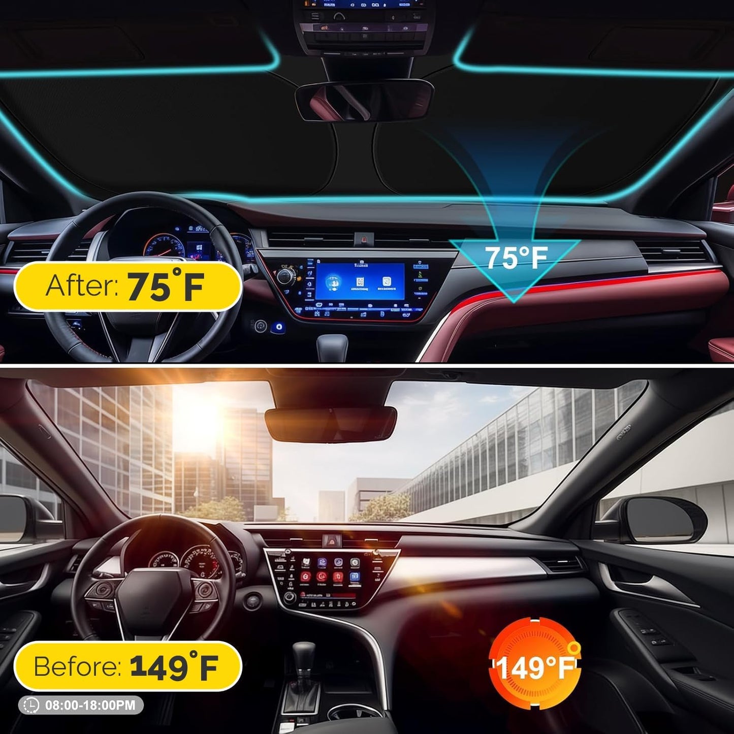 Car Windshield Sun Shade Compatible with 2022 2023 2024 2025 Lexus NX NX250 NX350 NX350h NX450h+ Accessories Foldable Front Window Sunshade Custom for Lexus NX Windshield Sun Visor