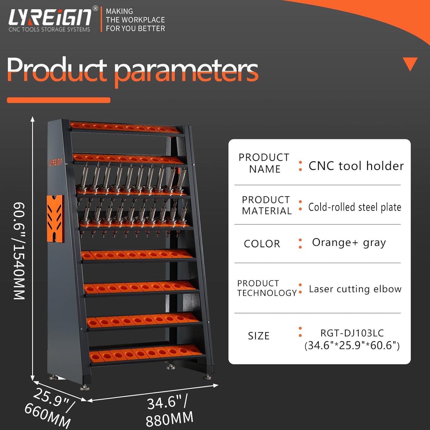 BT50 CNC Tool Rack, CAT50 8-Row Large Capacity CNC Tools Holder Cart, Mechanics CNC Tool Holder Station, CNC Tool Holder Keeper Suitable for All Capto Series