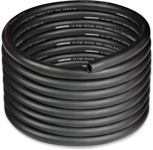 EVIL ENERGY 5/16" Heater Hose Coolant Radiator Straight 100PSI SAE 20R3 20FT Black