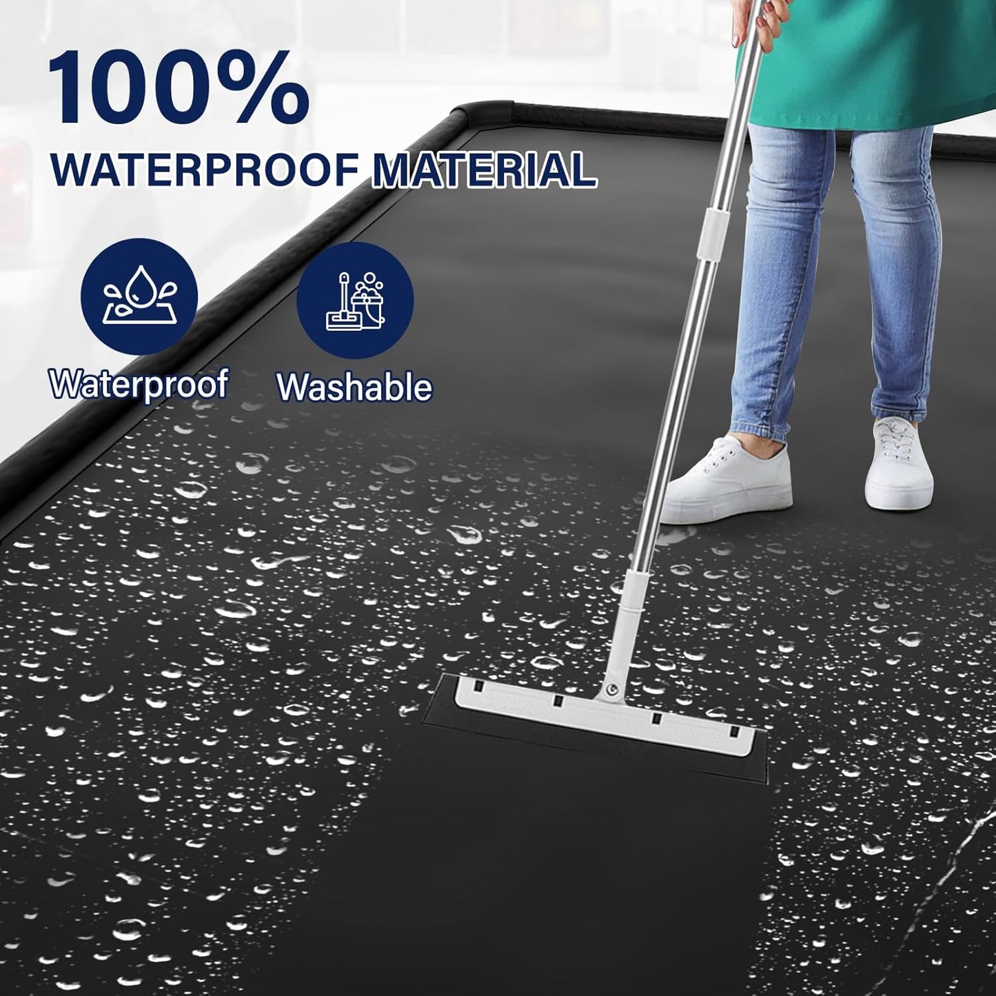 Garage Car Mat, Non-Slip Garage Floor Mat, Heavy Duty Waterproof Containment Mat for Snow Ice Water and Mud (8'6" x 20')