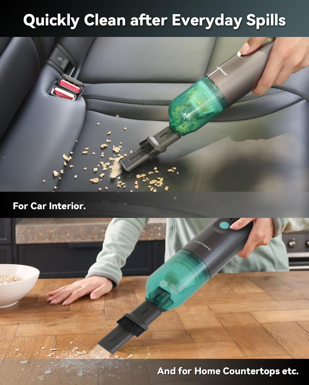 Cordless Handheld Vacuum, 13000Pa High Power Car Vacuum with Brushless Motor and Blower Accessories, for Home and Car Use