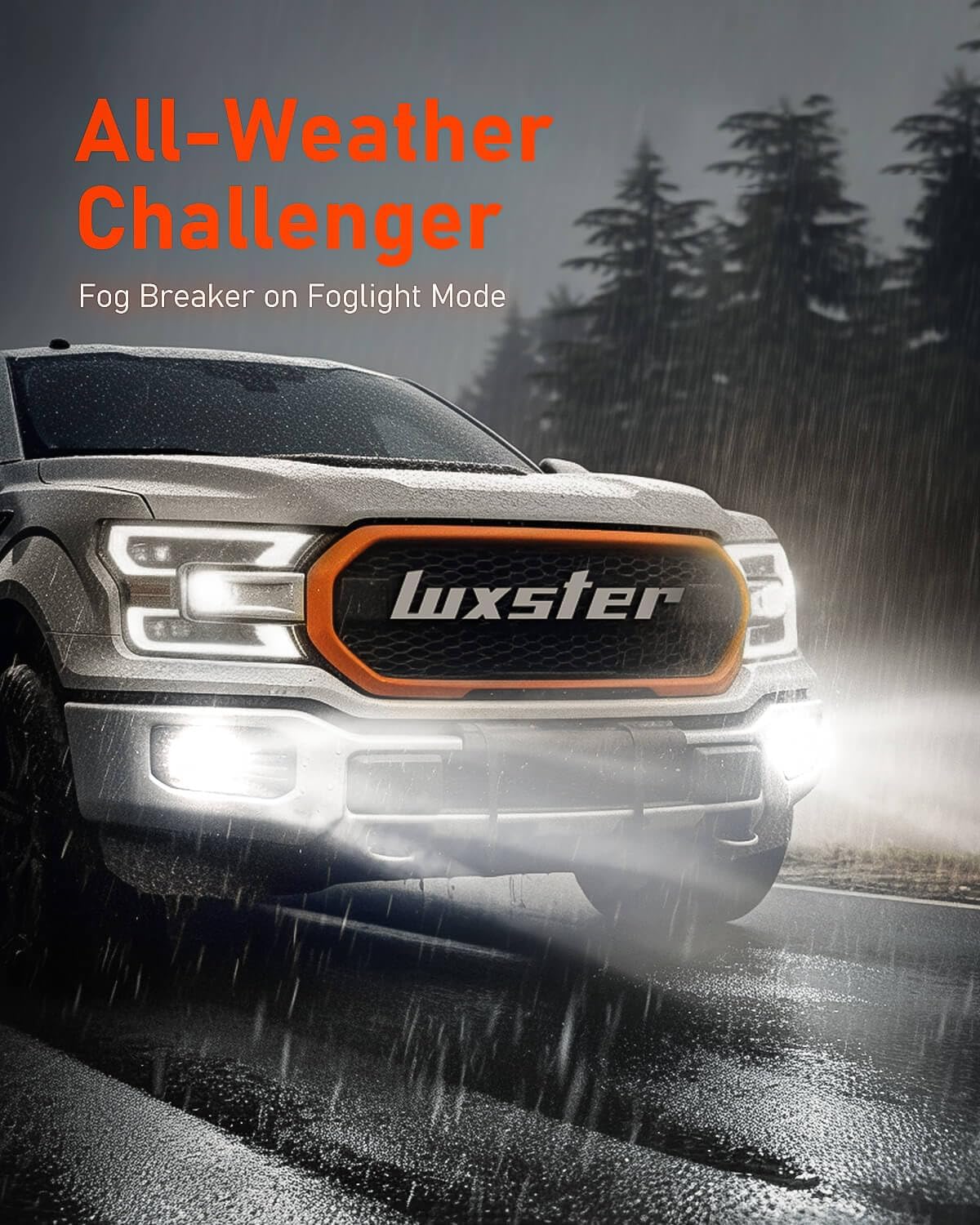 LUXSTER Punisher 80,000LM H11 9005 LED Bulbs Combo, Ultra-Bright TalonLED Chips, Easy Plug-N-Play Installation, 6000K Pure White, IP68 Waterproof, Pack of 4