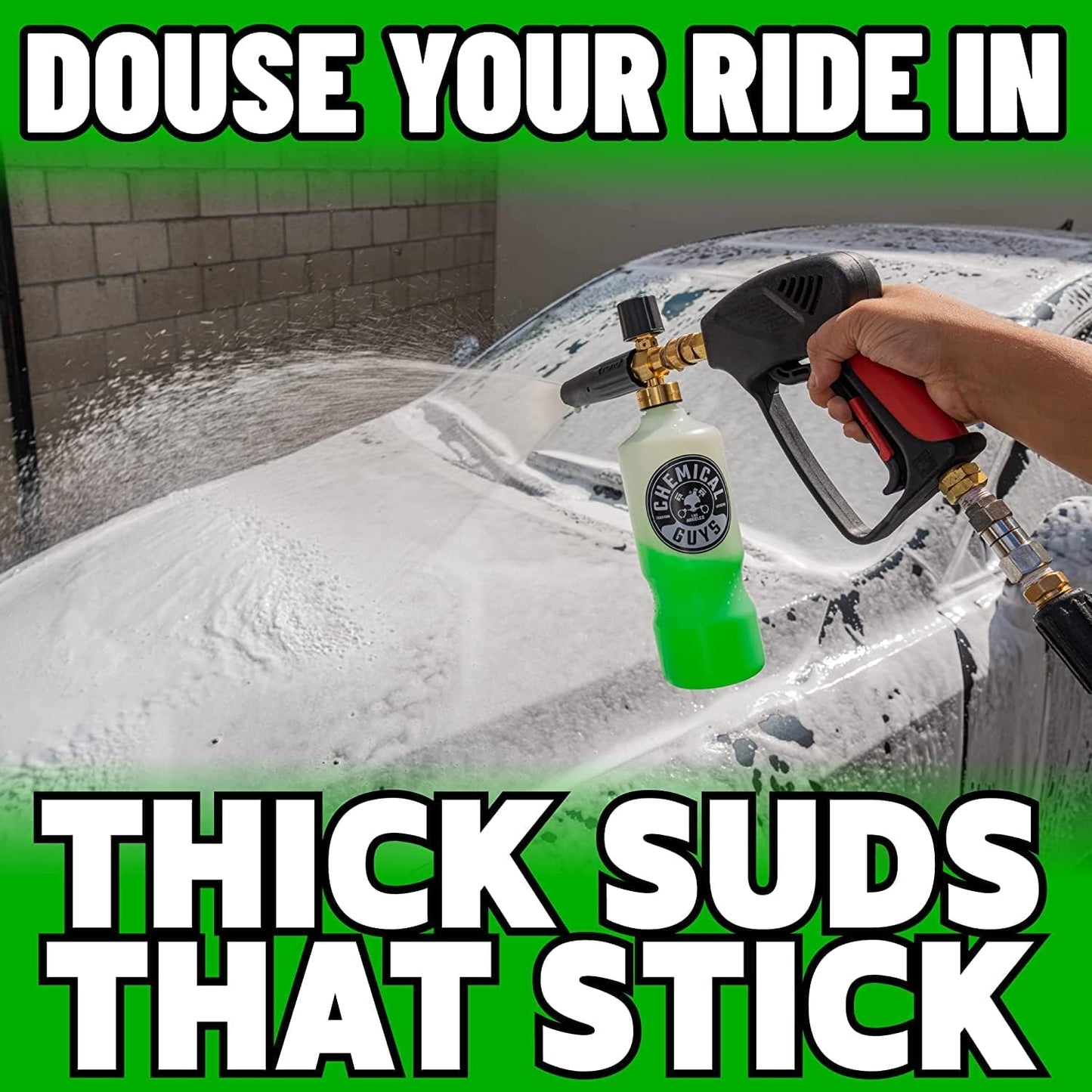 Chemical Guys HOL350 15-Piece Arsenal Builder Car Wash Kit with Foam Cannon, Storage/Carry Bag and (6) 16 oz Car Care Cleaning Chemicals (Works w/Pressure Washers)