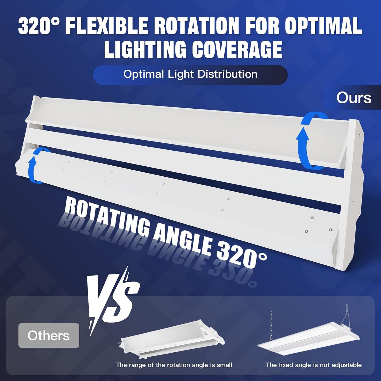 JTT 300W LED Linear High Bay Light, 45000LM Linear High Bay Shop Light Commercial 120-277V, 5000K Lights Shop Workshop Store Commercial Supermarket Warehouse Basement,5 Years Warranty,4-Pack ETL