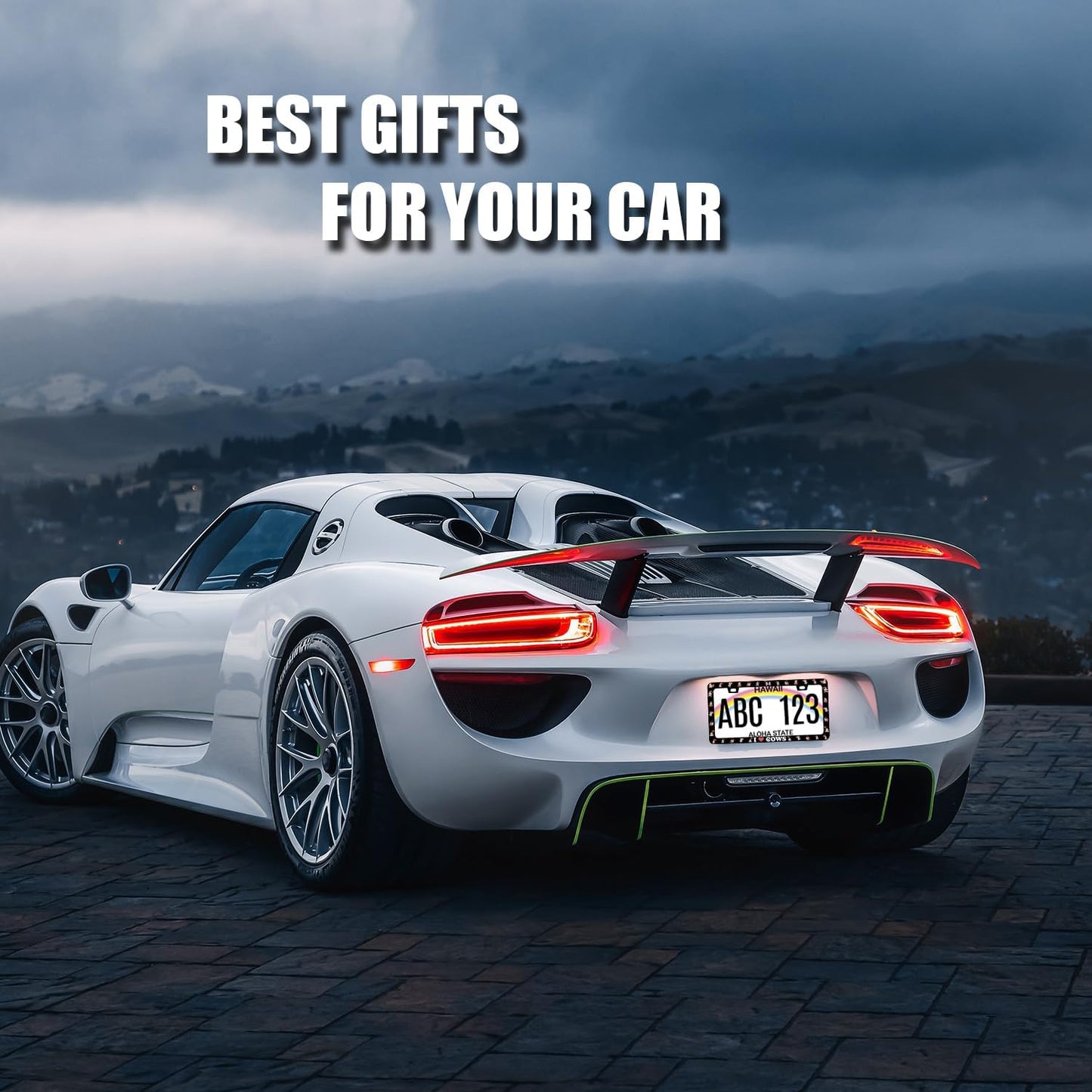 Cow License Plate Frame Cute I Love Cows License Plate Holder for Personalized Colorful Animal Car Decorative Stainless Steel Funny License Plate Cows Auto Part with Screws 12.2" x6.2"