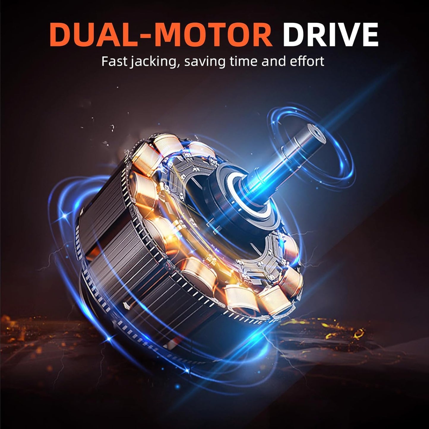 Electric Car Jack Set 5 Ton Hydraulic Jack Car Lift Floor Jack with Integrated Tire Pump and Impact Wrench for Sedans SUV MPV Sedan Truck Change Tires Garage Repair