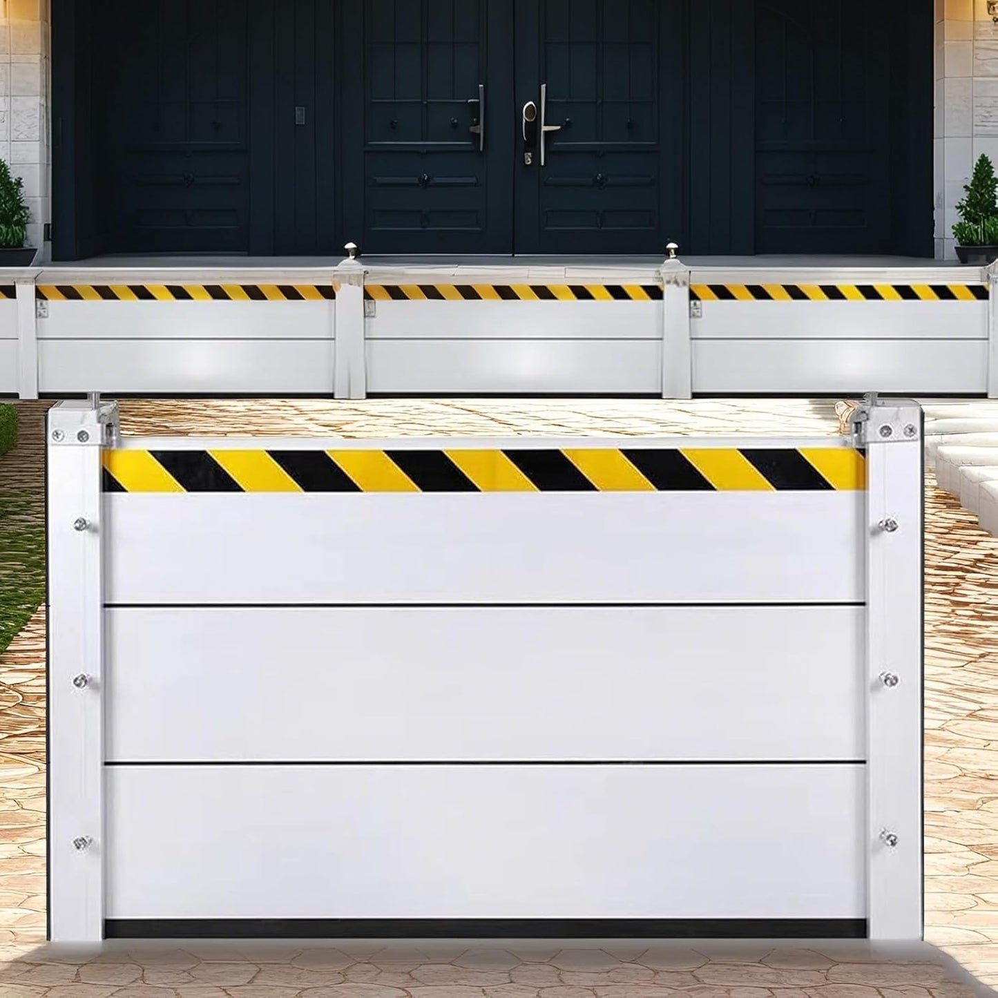 Flood Barriers for Home Exterior,Aluminum Alloy Outdoor Garage Doors Water Barriers for Flooding(H39.4Inch,L7.5FT)