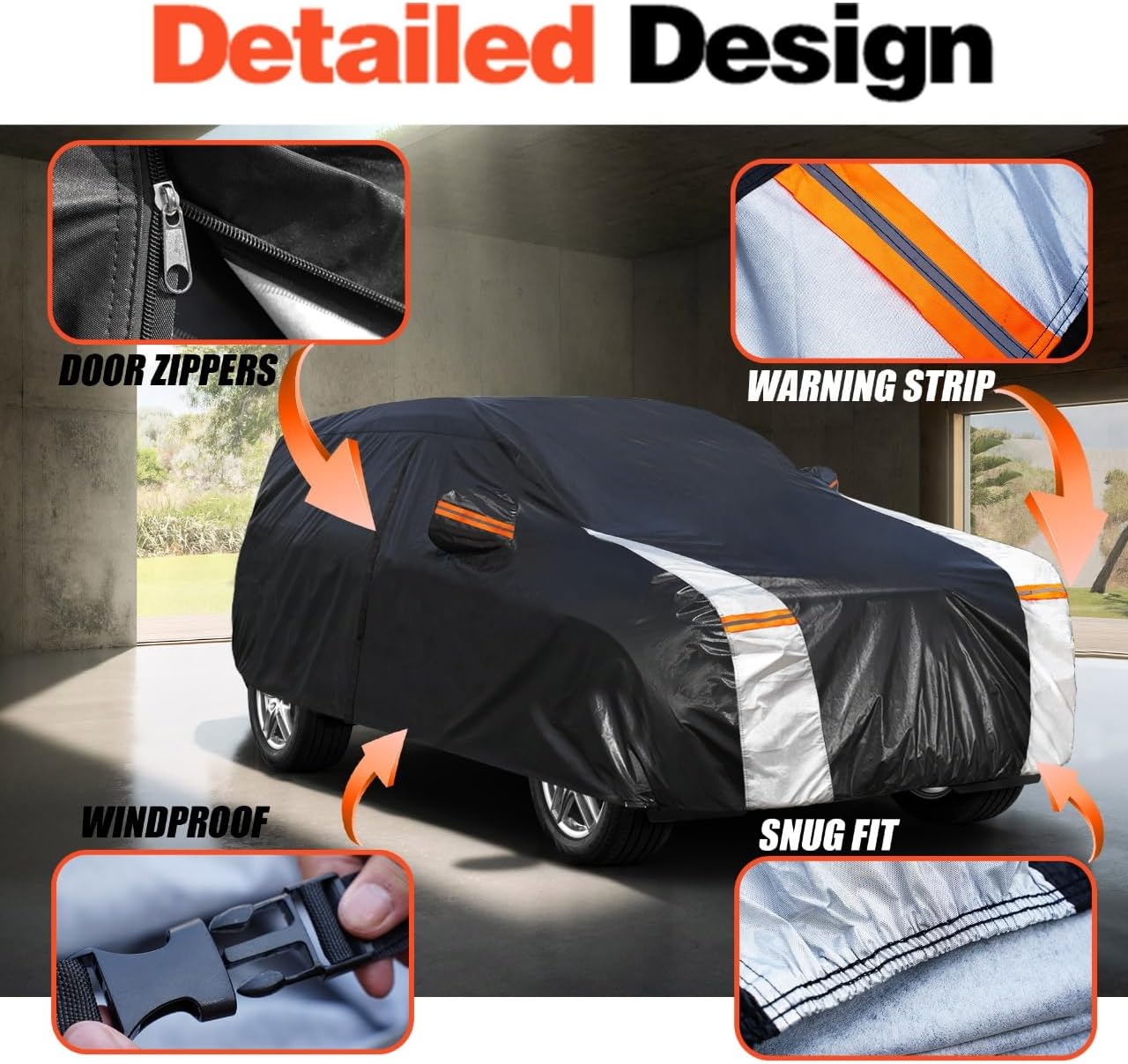 BMW X3 Car Cover 100% Waterproof All Weather, Gift with Towel, 10 Layers SUV Car Cover Custom Fit 2003-2025 BMW X3/X3M, Full Exterior Car Covers Rain Sun UV Protection with Door Zipper.