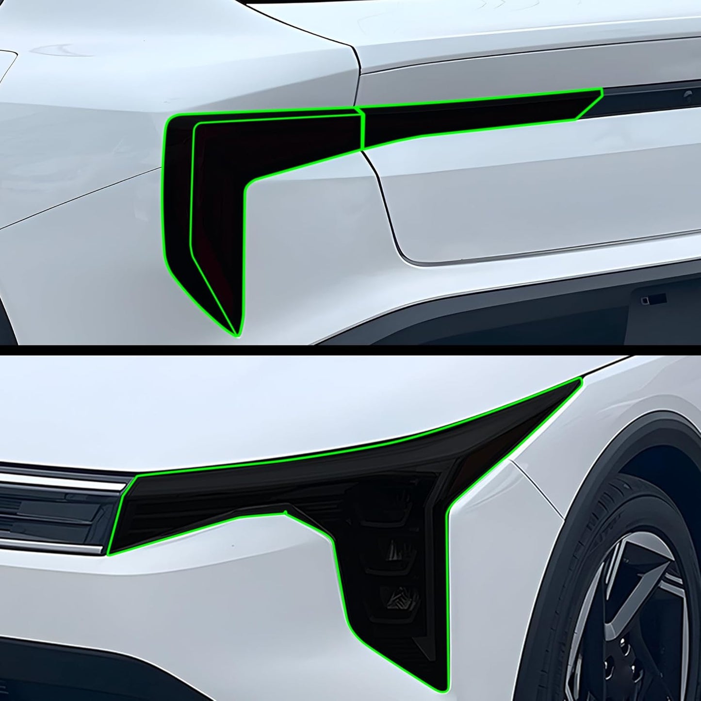 BOGAR TECH DESIGNS Precut for KIA K4 2025-2026 Full Headlight Taillight Head Tail Light Tint Kit, Dark Smoke