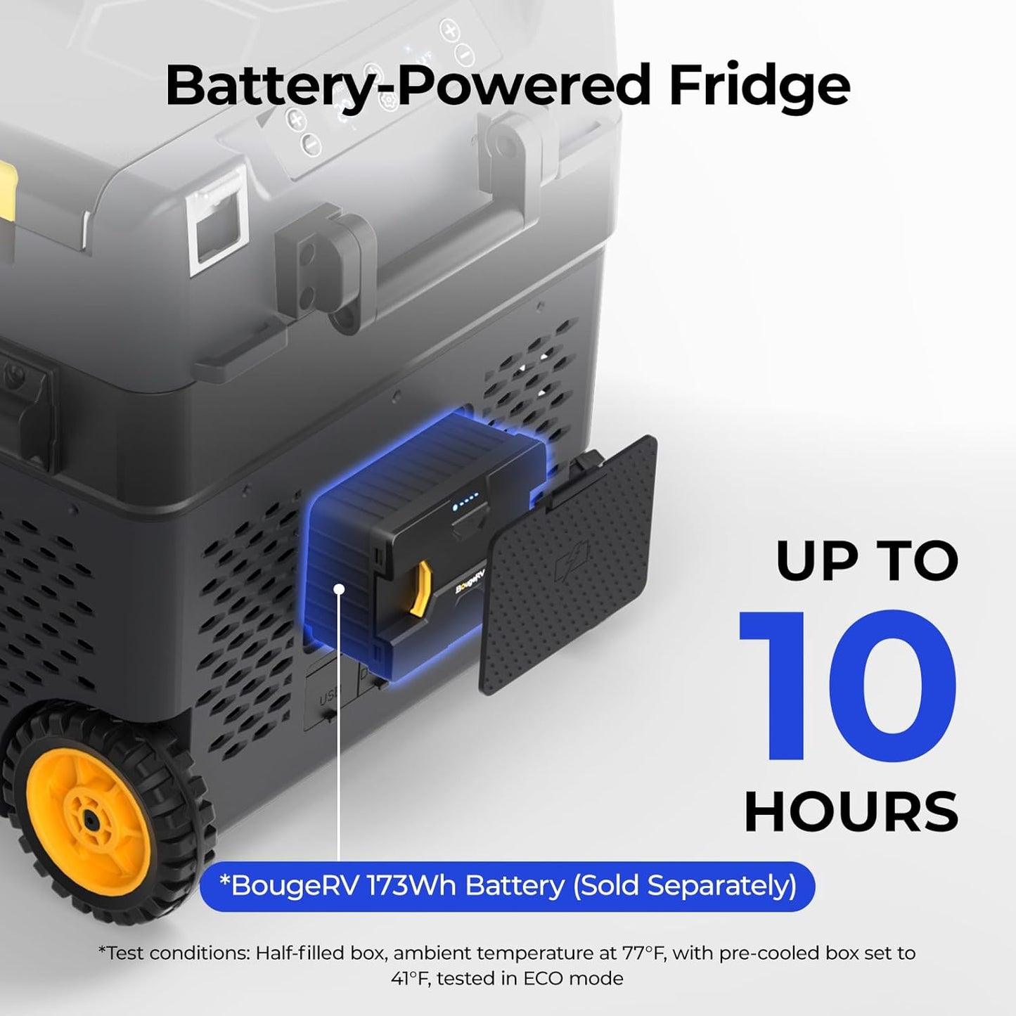 BougeRV 12 Volt Car Refrigerator, CRD2 43 Quart Portable Fridge Freezer with APP Control, -4℉ to 68℉ Dual Zone Compressor Electric Cooler 12/24V DC, 110~240V AC for Overlanding, Camping, RV, Truck