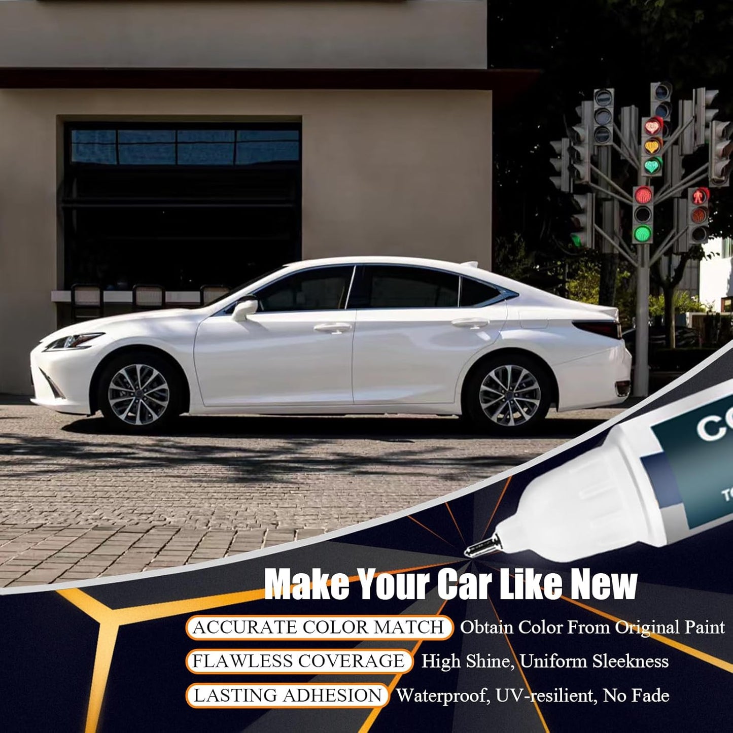 Cloudburst Gray(1L1) Touch Up Paint for Lexus, Car Paint Pen Scratch Repair Two-In-One Touch Up Paint, Premium Car Scratch Remover for Deep Scratches