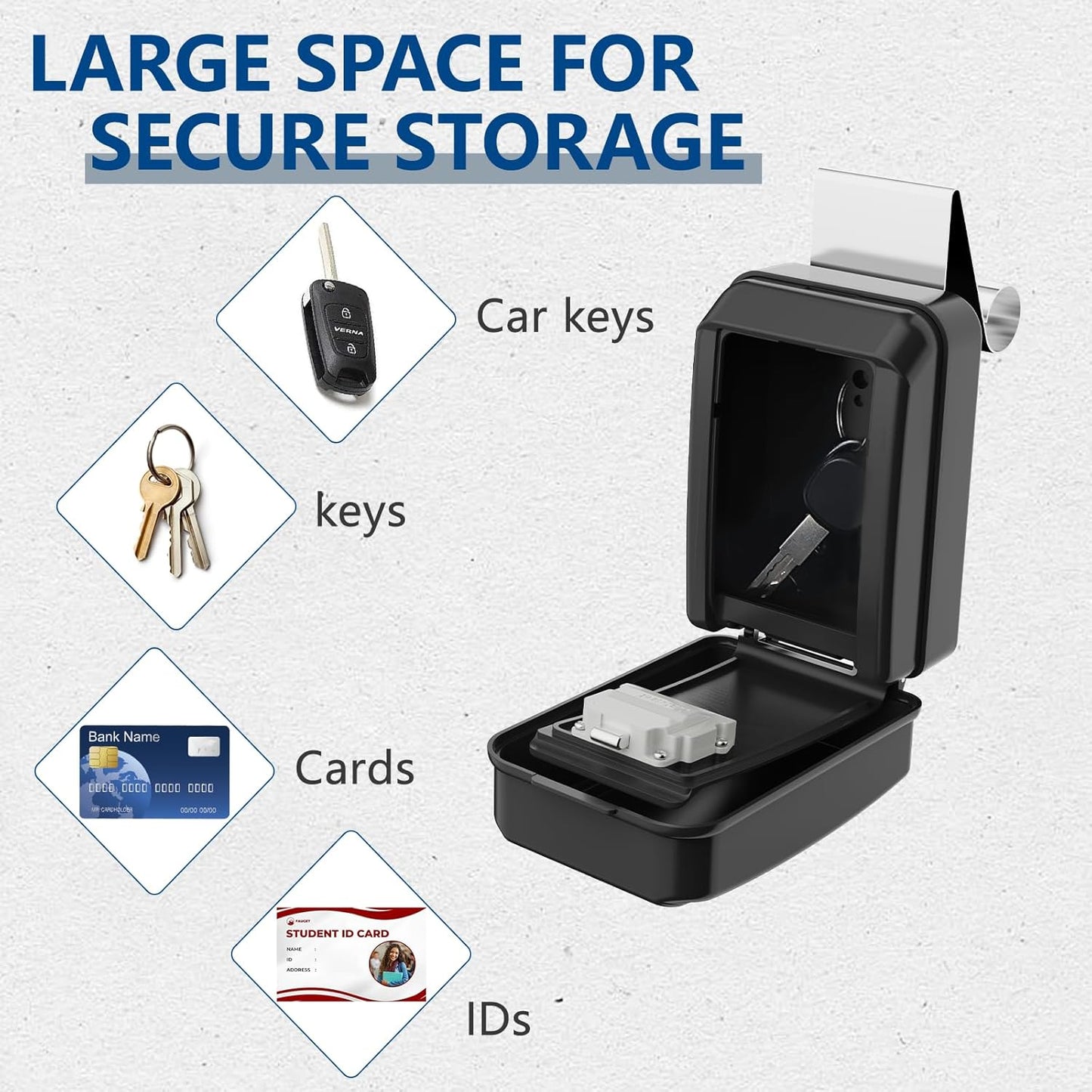 Car Window Lock Box for Turo, Car Key Lock Box with Key Labeling Tag, Car Lock Box Fit for Ride Share, Turo, GetAround, Larger Capacity, Weather-Proof Protective Cover(New Version)
