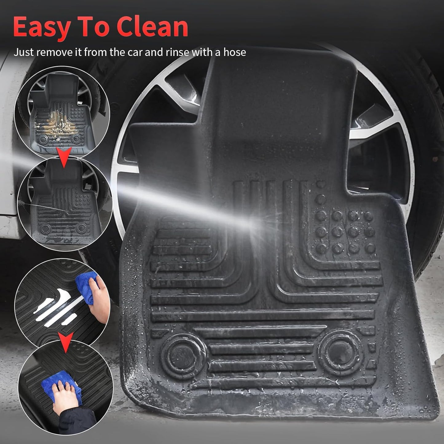 Floor Mats and Cargo Liner Set Fit for Benz GLE 350 GLE 450 (No for Coupe) 2020-2025 TPE Car Mats All Weather Protection Trunk Liner Custom Accessories