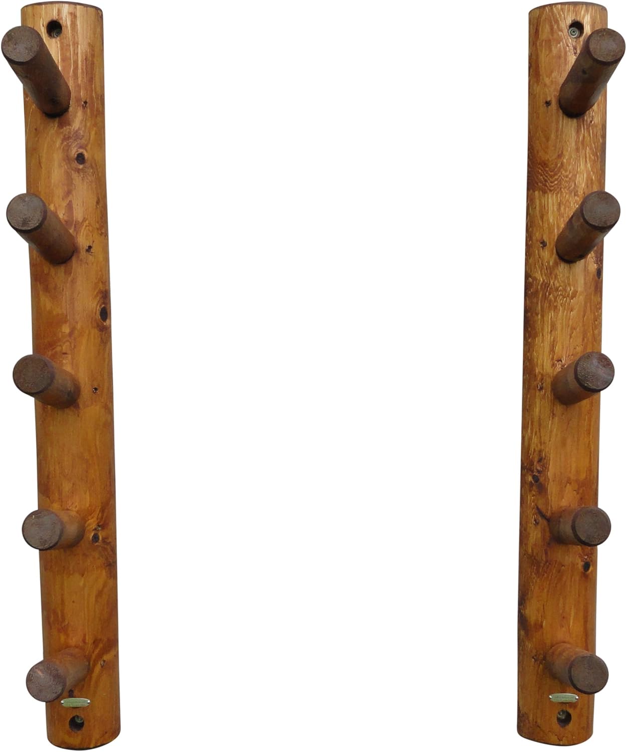 10-Place Wall-Mounted Ski Log Racks - Skis Wall Mount Garage Racks, Indoor & Outdoor Vertical Ski Holders for Walls, Hangers for Skis Indoor Storage Rack, Garage Hanging Rack - Canyon Brown