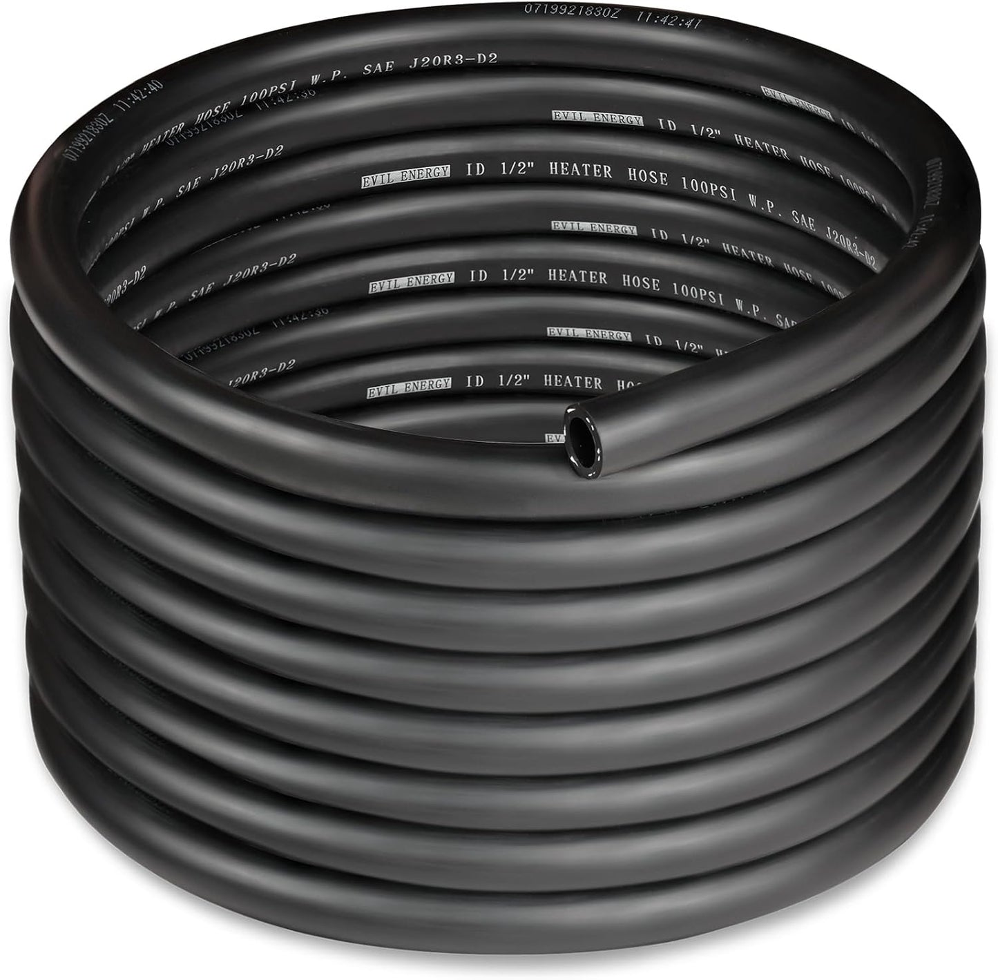 EVIL ENERGY 1/2" Heater Hose Coolant Radiator Straight 100PSI SAE 20R3 20FT Black