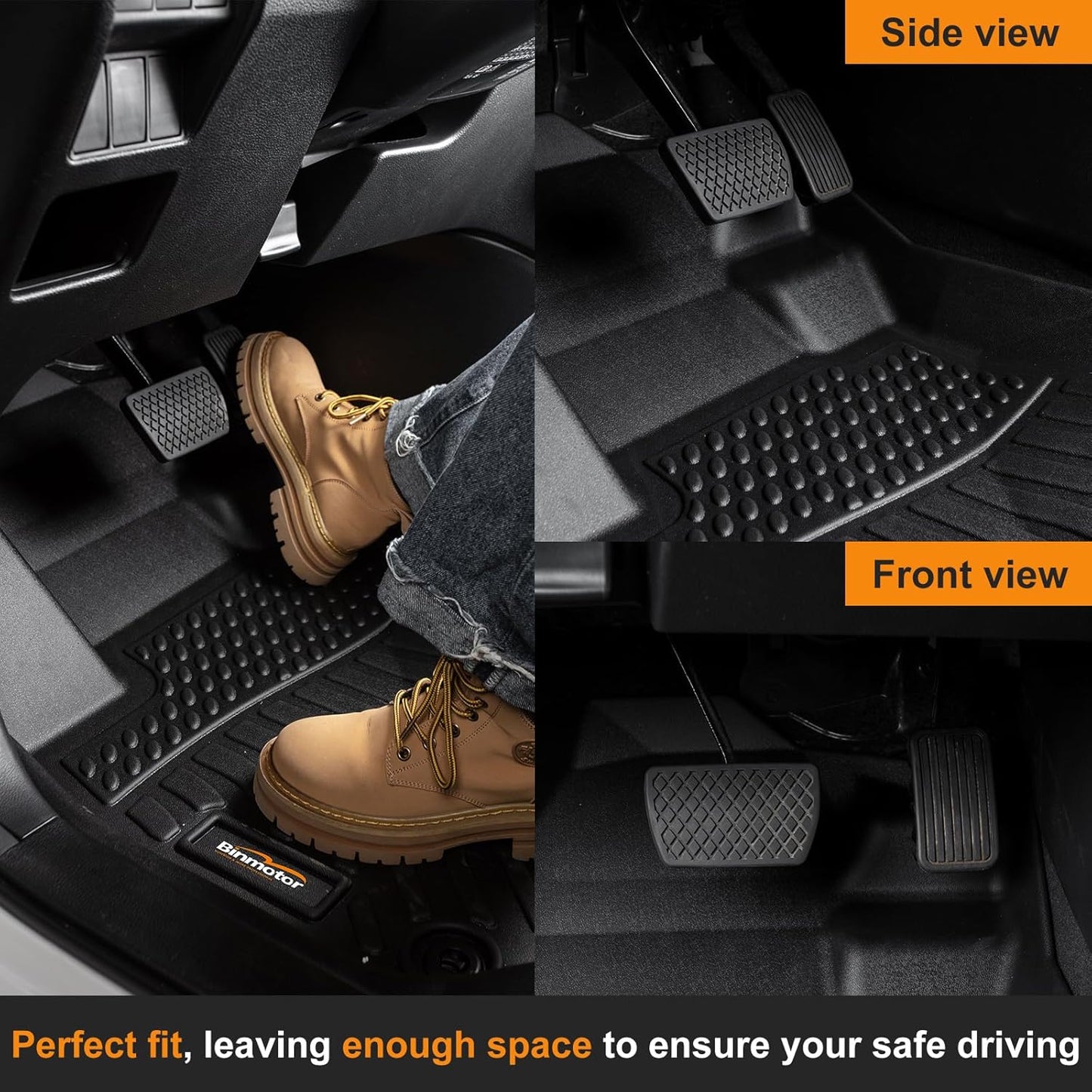 Binmotor-Floor Mats & Cargo Liner Set for Kia Carnival MPV 2022-2025, 8 Passenger, All Weather Car Mats for Carnival LX 丨LX Seat Package丨EX丨SX, (Not for Prestige/Hybrid) Accessories