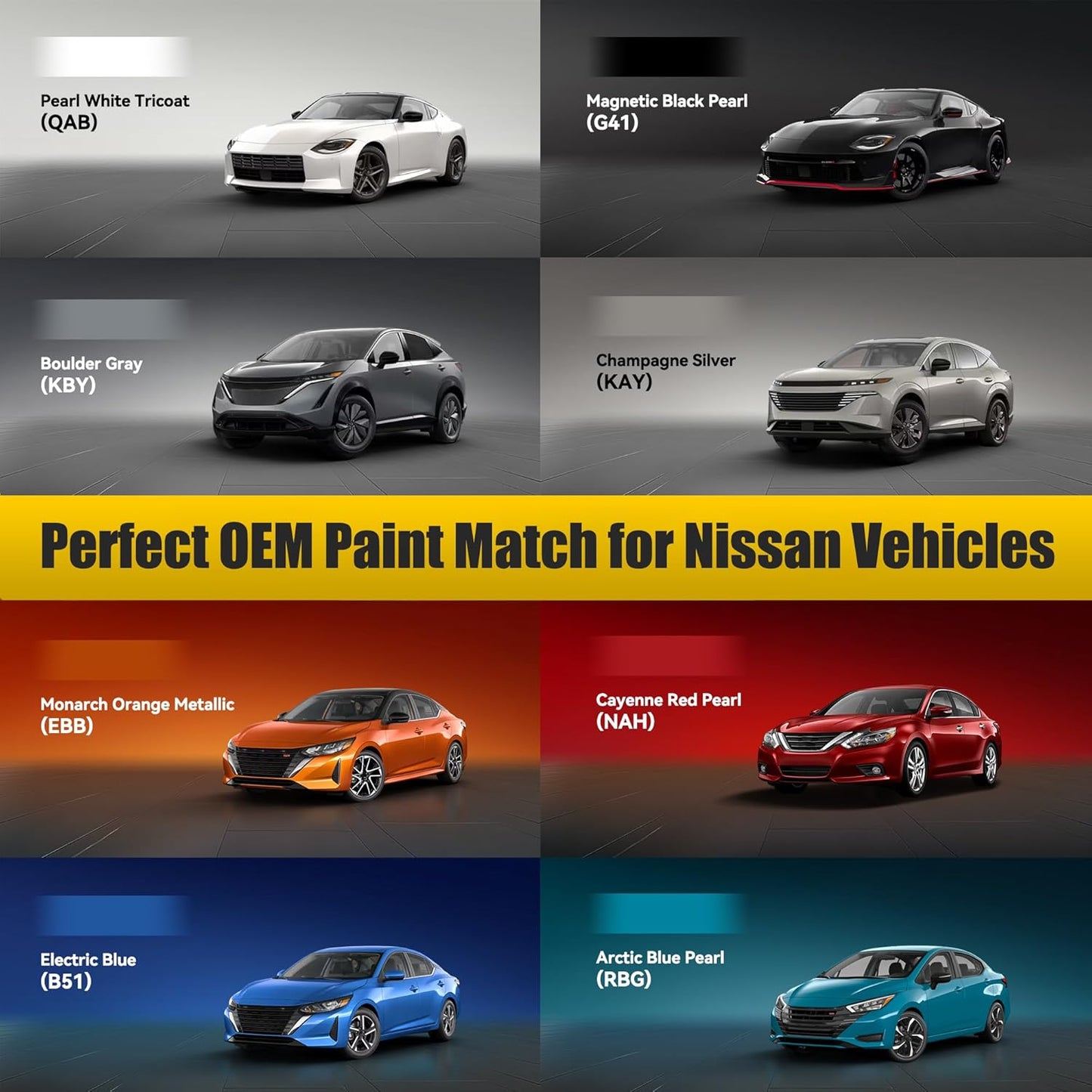 Black/Magnetic Black Pearl(G41) Touch Up Paint Compatible with Nissan, Exact Match Car Paint Pen Automotive Scratch Repair Remover Kit Quick & Easy Solution for Vehile Chips and Nicks