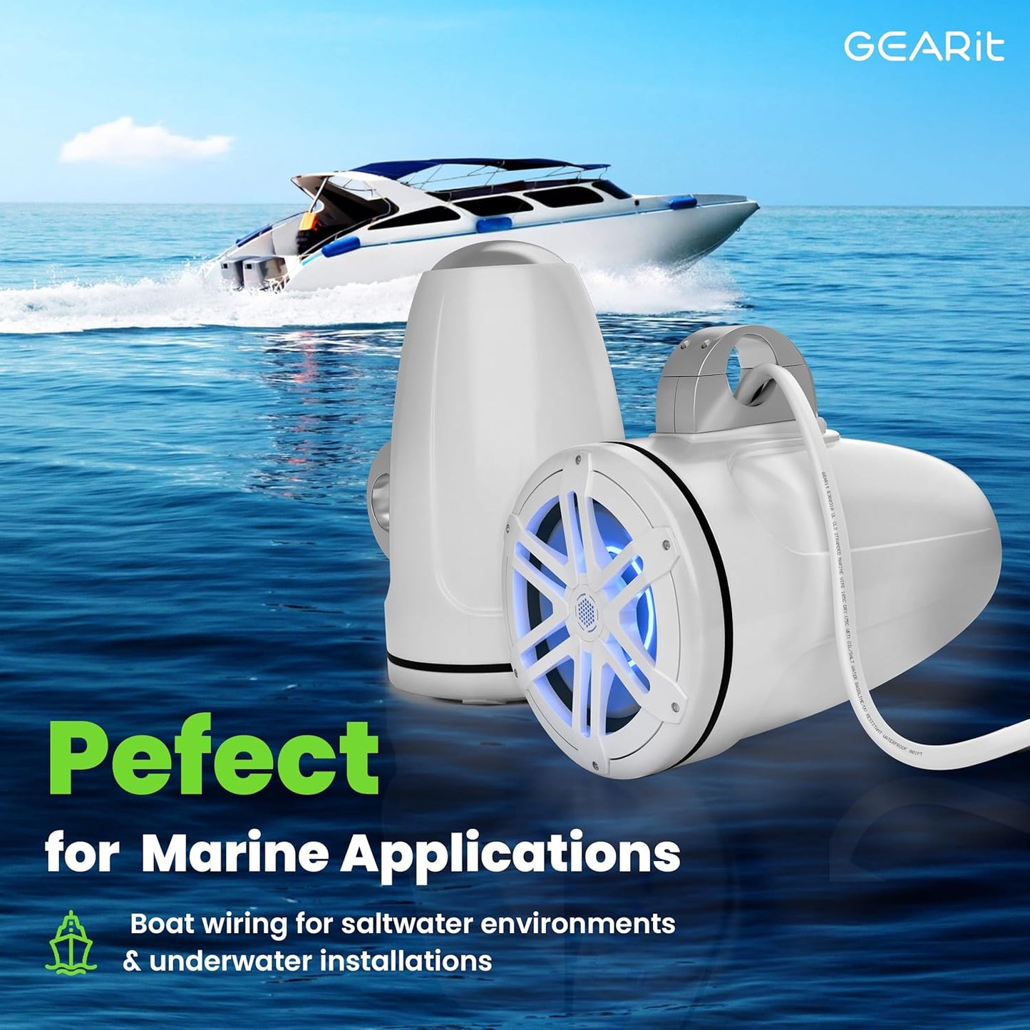 GEARit 14 Gauge Marine Wire, 14/2 AWG (20ft) Marine Grade Tinned Copper Oxygen Free, Duplex 2-Conductor Insulated Red & Black Electrical Cable for Boat, Automotive, RV, Camper, Trailer