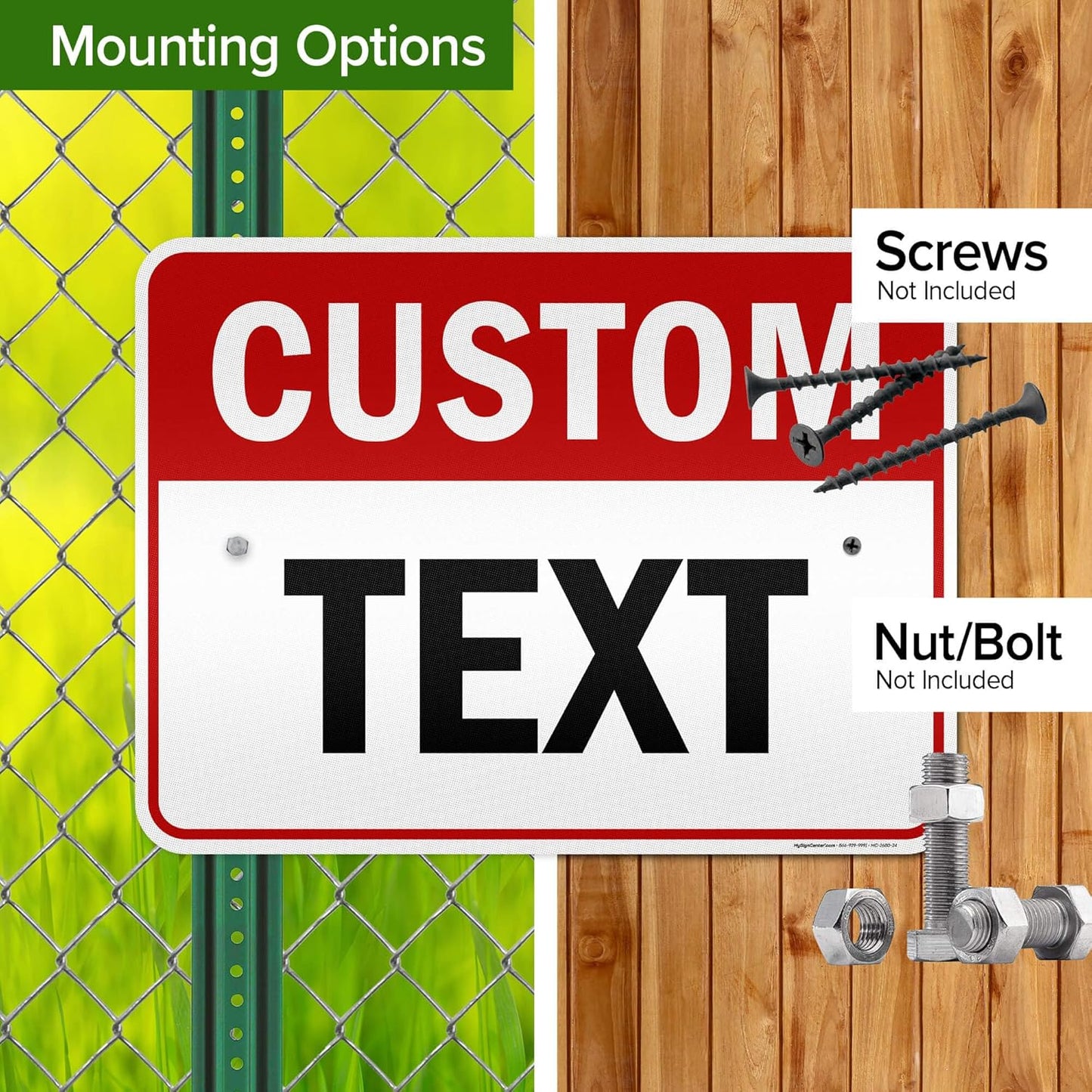 Custom Sign, Custom Sign for Business, Indoor/Outdoor use. 18x24 Inches, 3M EGP Reflective, Rust Free .080 Aluminum, Fade Resistant, Made in USA by My Sign Center (Header)