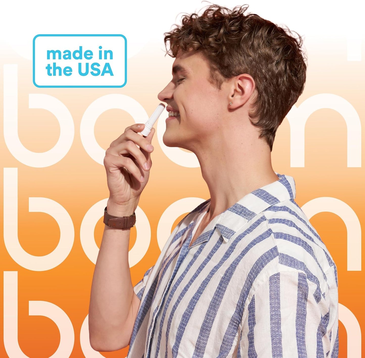 BoomBoom Nasal Stick | Vapor Flow Technology | Cool Refreshing Sensation | Natural Mood Boost | Simple Ingredients | Essential Oils + Menthol Inhaler (Tropical)