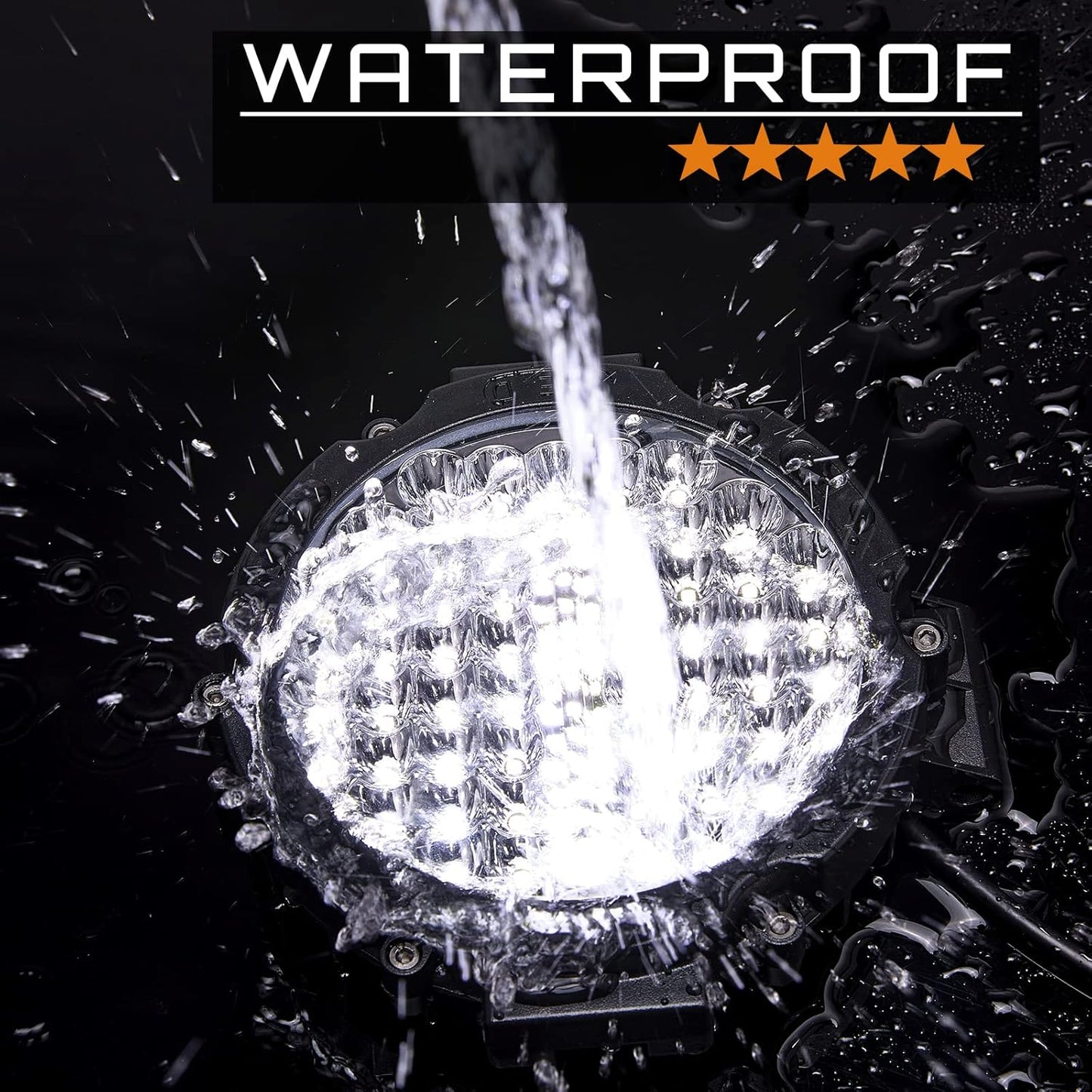 Round LED Off Road Lights 210W 21000lm, Trucks Tractor LED Work Lights, LED Light Pods Offroad Auxiliary Driving Fog Lights Snowmobile Golf Cart ATV UTV RV Plower, 4PCS