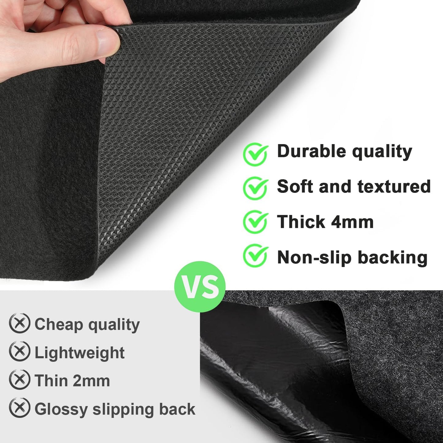 Golener Oil Spill Mat - Garage Floor Mat, Absorbent Oil Pad, Premium Maintenance Mat, Waterproof, Contain Liquid, Protect Garage Surface from Spill & Stain, Reusable, Washable, Durable, Black, 59”x72”