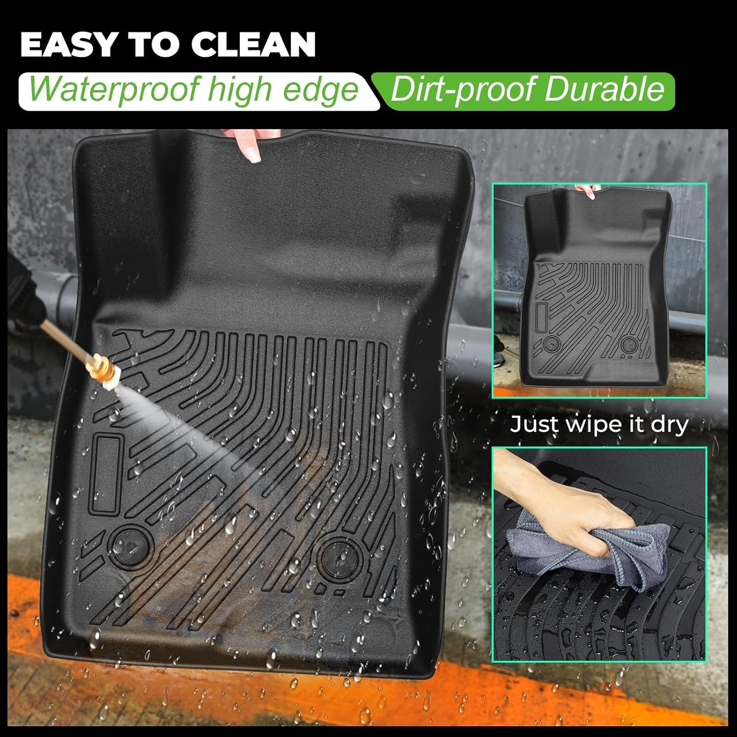 Floor Mats & Cargo Liner Custom Fit for Chevy Trax 2024 2025 Floor Mats & Cargo Liner with Backrest Mat Full Set All Weather Protection TPE for Chevy Trax Accessories