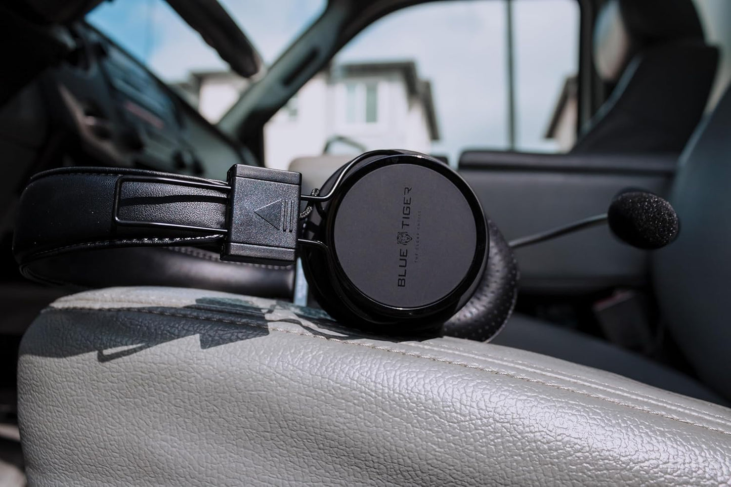 Blue Tiger Premium Elite Ultimate Single and Dual Ear 2-in-1 Bluetooth Headset – Professional Noise Cancellation Head Set with Microphone – USB-C Fast Charge & Long Battery Life