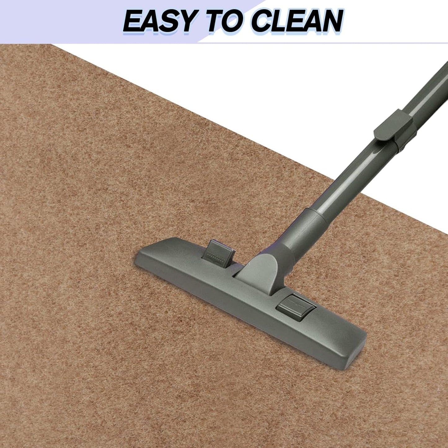 Custom Size Backed Non-Slip Area Rugs Runner, Easy Clean, Waterproof Runner Rugs for Hallway Entryway, Kitchen, Laundry, 3FT x 20FT, Beige