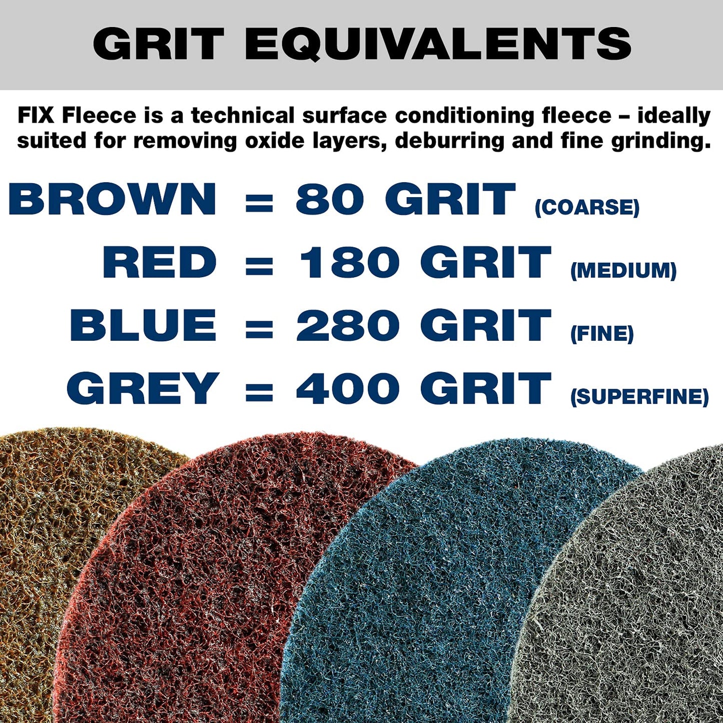 CS Unitec 80651 FIX Fleece (Nonwoven) Disc for The FIX Hook and Loop System, 6" Diameter, Medium (Red) (Pack of 10)