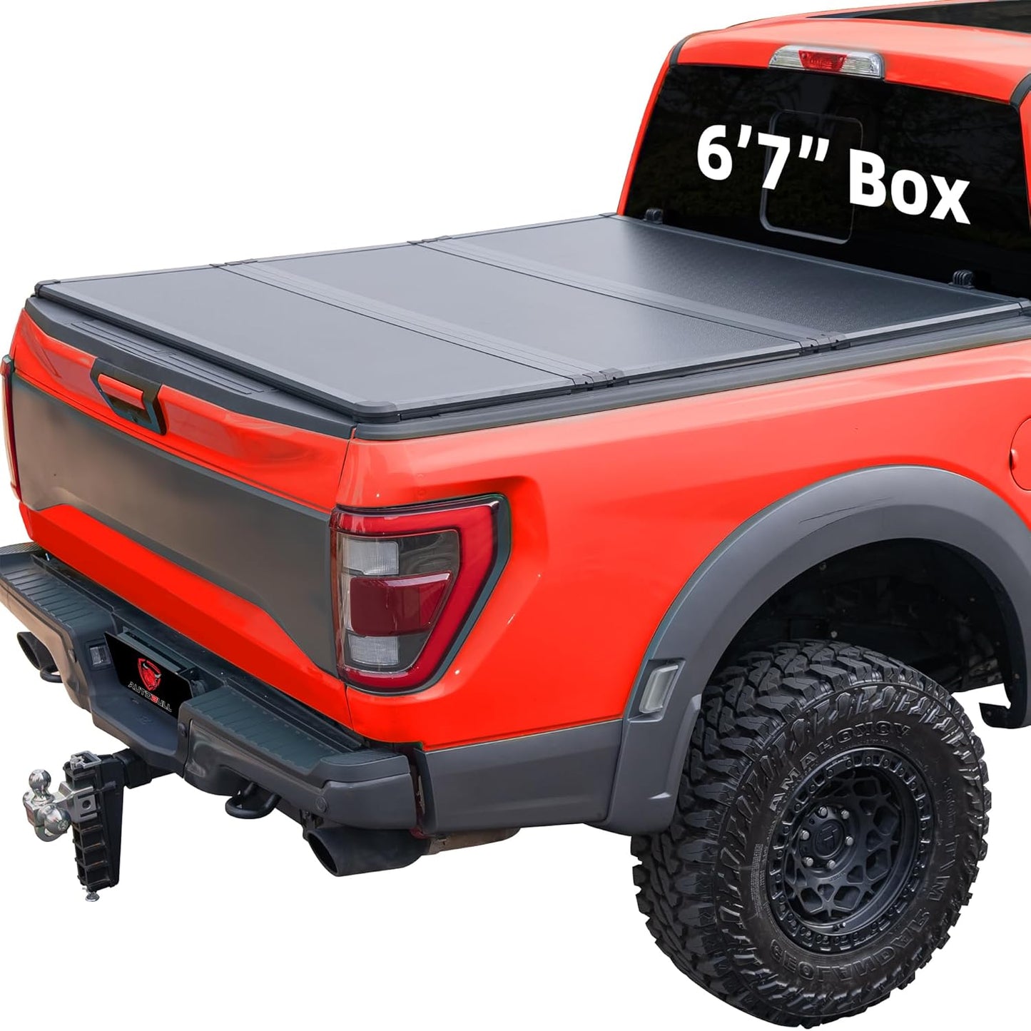 Hard Top Tri Fold tonneau Cover Compatible with 2022-2025 Toyota Tundra 6.5ft Bed, Alloy Steel and Fiberglass Made