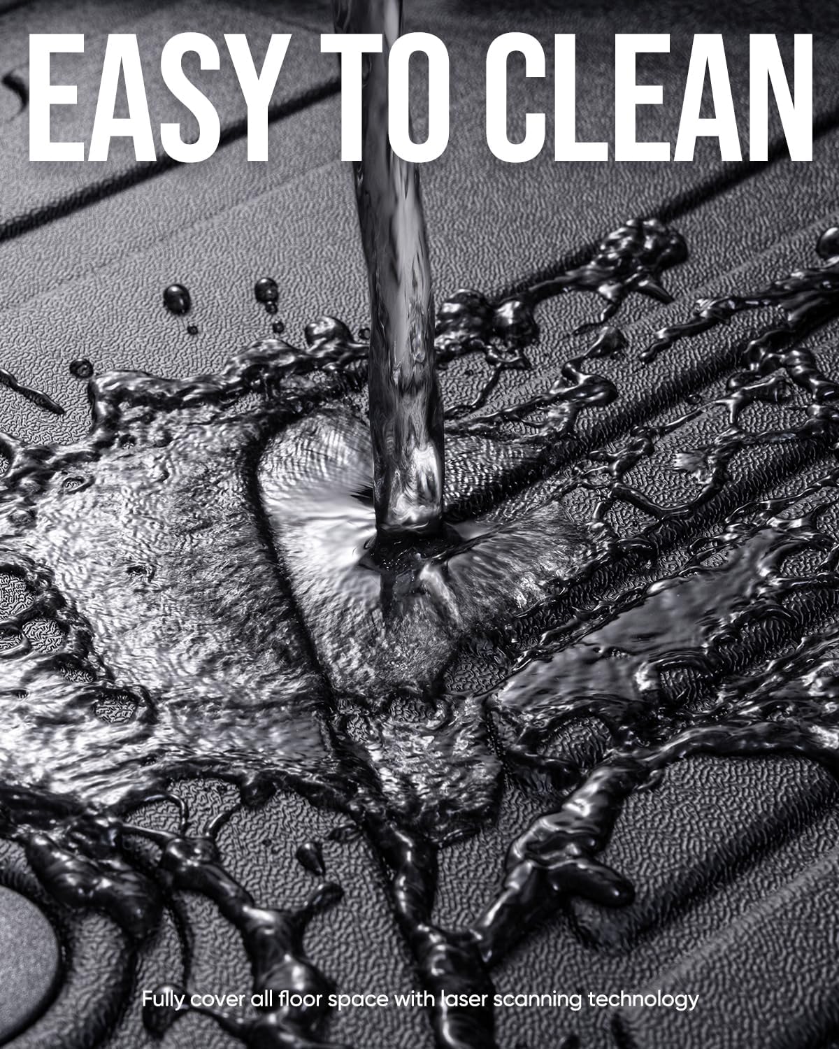 Car Floor Mats for Honda CRV 2007-2011 Full Set, All Weather Floor Liners Custom Fit Water-Resistant Non-Slip Rubber Mat for Cars, Automotive Carpet Protector Accessory for CRV 2007-2011 Black