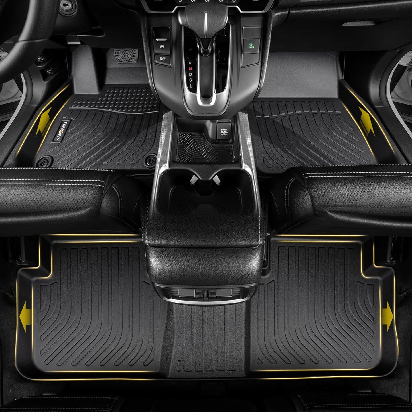 GINOWY-Floor Mats with Cargo Liner Full Set Custom for i4 2022-2025, All Weather Car Floor Mats Cargo Liner TPE Rubber Trunk Mat Trunk Liner, i4 Accessories Mats