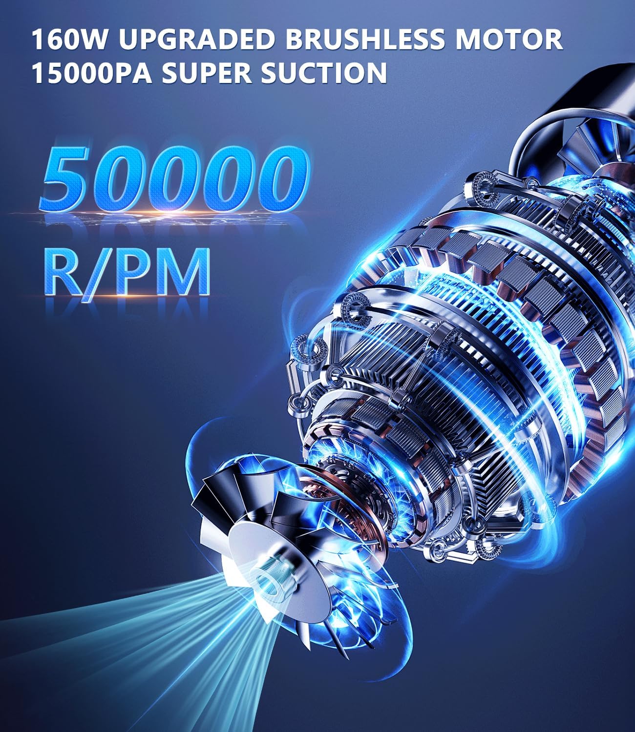 Handheld Car Vacuum Cordless, 18000Pa 160W Car Vacuum Cleaner,30Min Powerful Hand Held Vacuum Cordless Portable Vacuum Cleaner