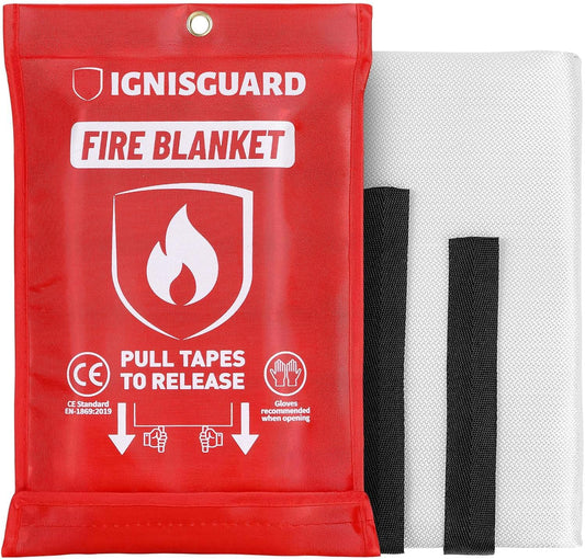 Emergency Fire Blanket for Home and Kitchen, 1-Pack 40"x40", Fiberglass Fire Blankets Emergency for Home BBQ Grill Camping Car Office Warehouse Picnic Fireplace Fireproof Survival Safety